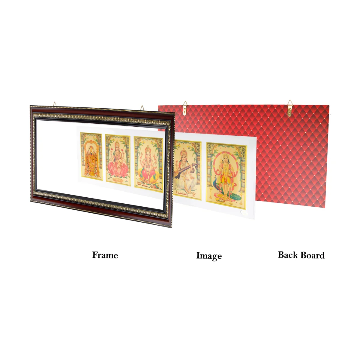 Photo Frame - 32 x 12 Inches | 5 In 1 Rosewood Picture Frame for Home - Image 4