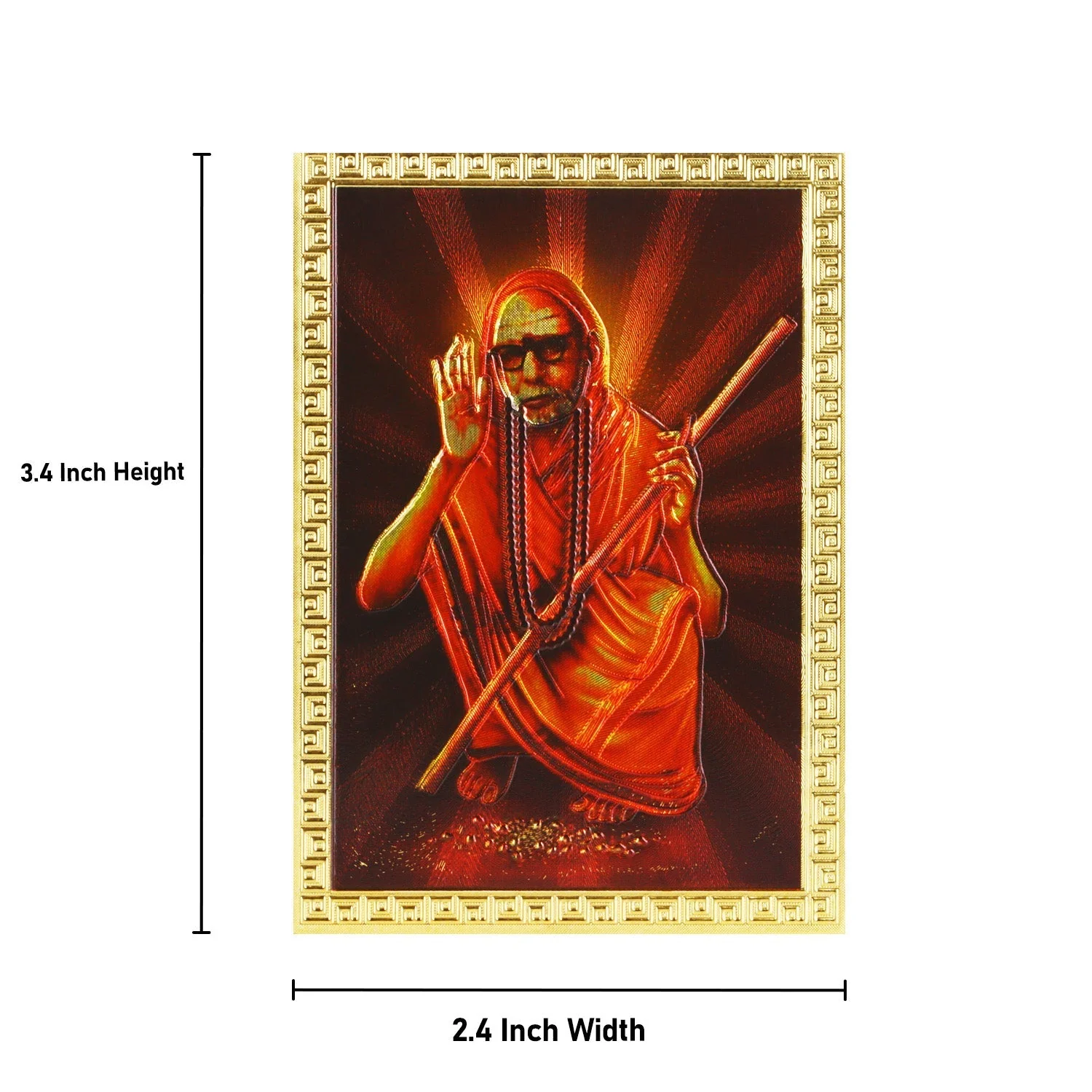 Photo Fridge Magnet - 3.25 x 2.25 Inches | Picture Magnet/ Golden Colour Photo Magnet for Home - Image 3