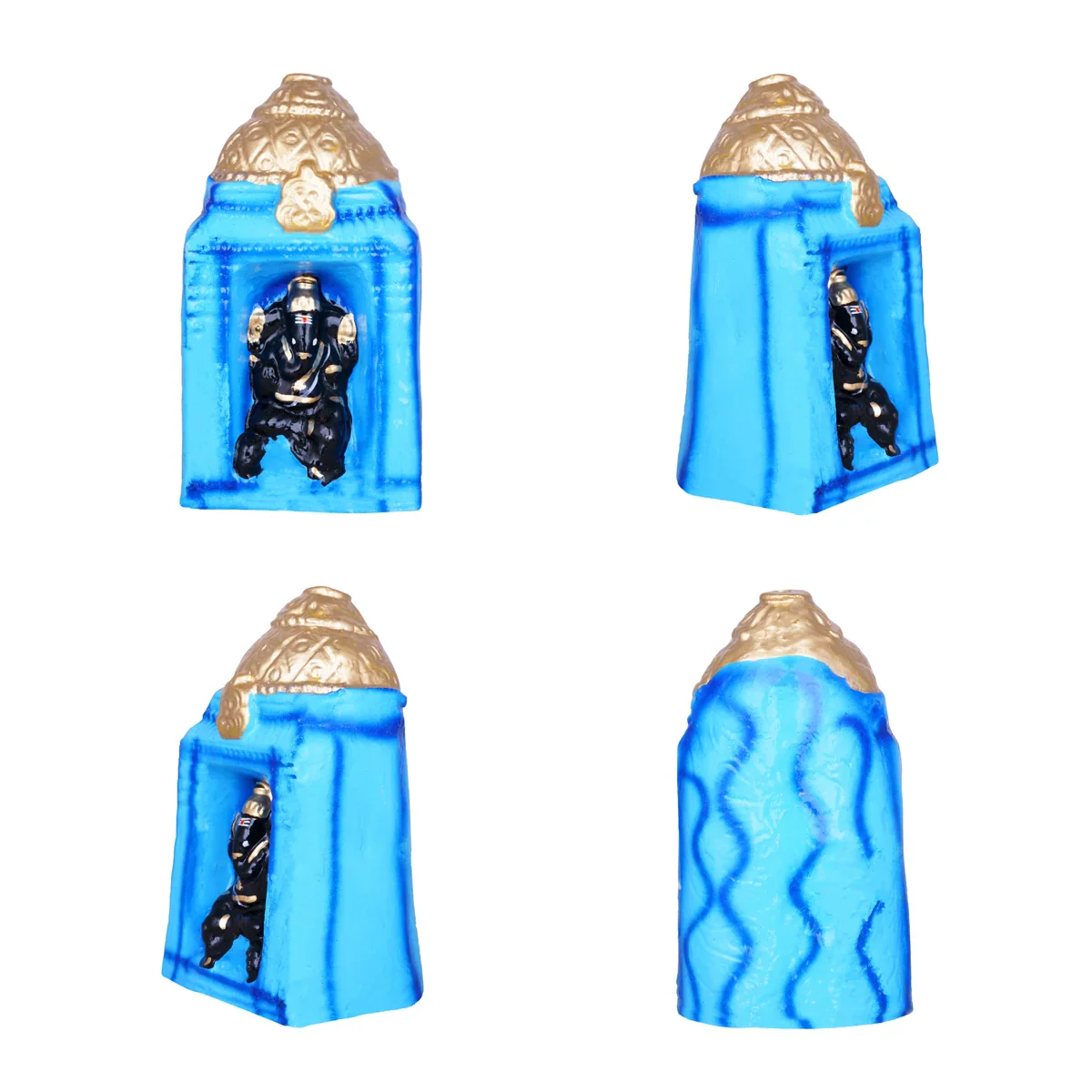 Pillayar Kovil Clay Golu Bommai Set - 7 x 4 Inches | Giri Golu Doll/ Navaratri Golu Bomma/Gombe/Bommai - Image 4