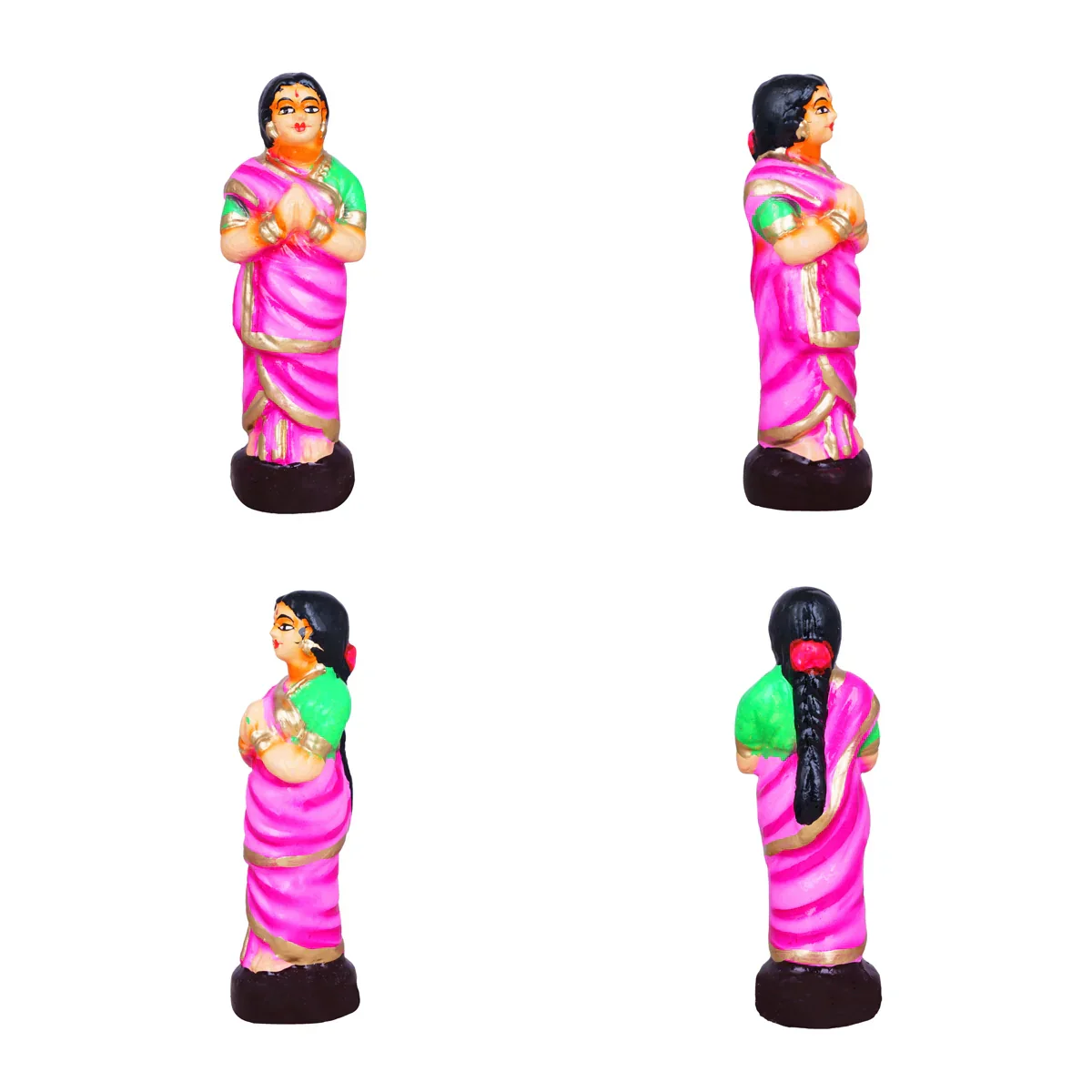 Pillayar Kovil Clay Golu Bommai Set - 7 x 4 Inches | Giri Golu Doll/ Navaratri Golu Bomma/Gombe/Bommai - Image 5