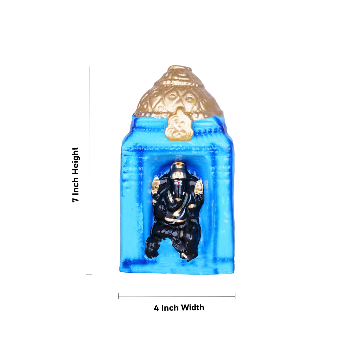 Pillayar Kovil Clay Golu Bommai Set - 7 x 4 Inches | Giri Golu Doll/ Navaratri Golu Bomma/Gombe/Bommai - Image 6