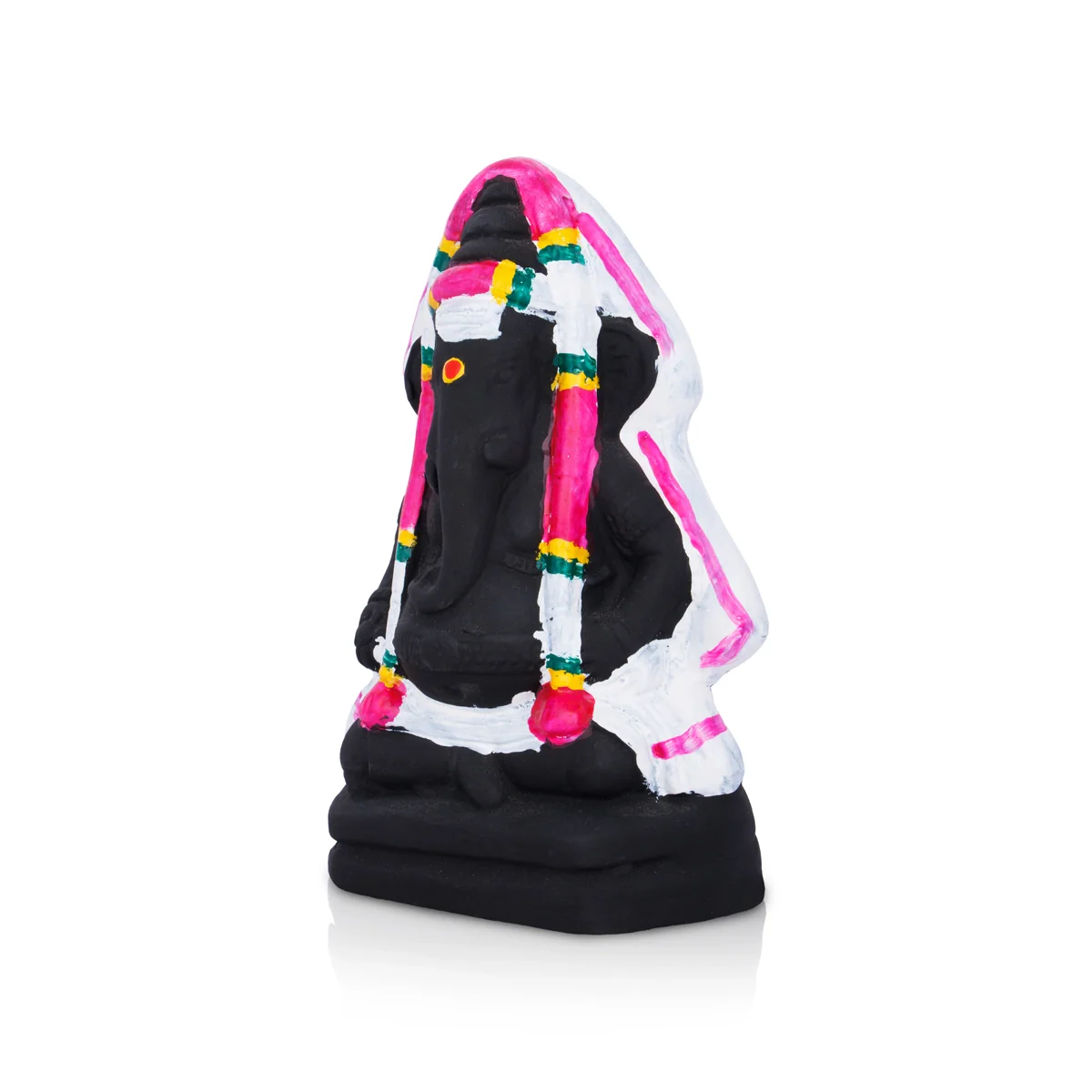 Pillayarpatti Ganesh Murti Paper Mache Golu Bommai - 7.5 X 5 Inches | Navaratri Golu Gombe/ Giri Golu Doll - Image 2