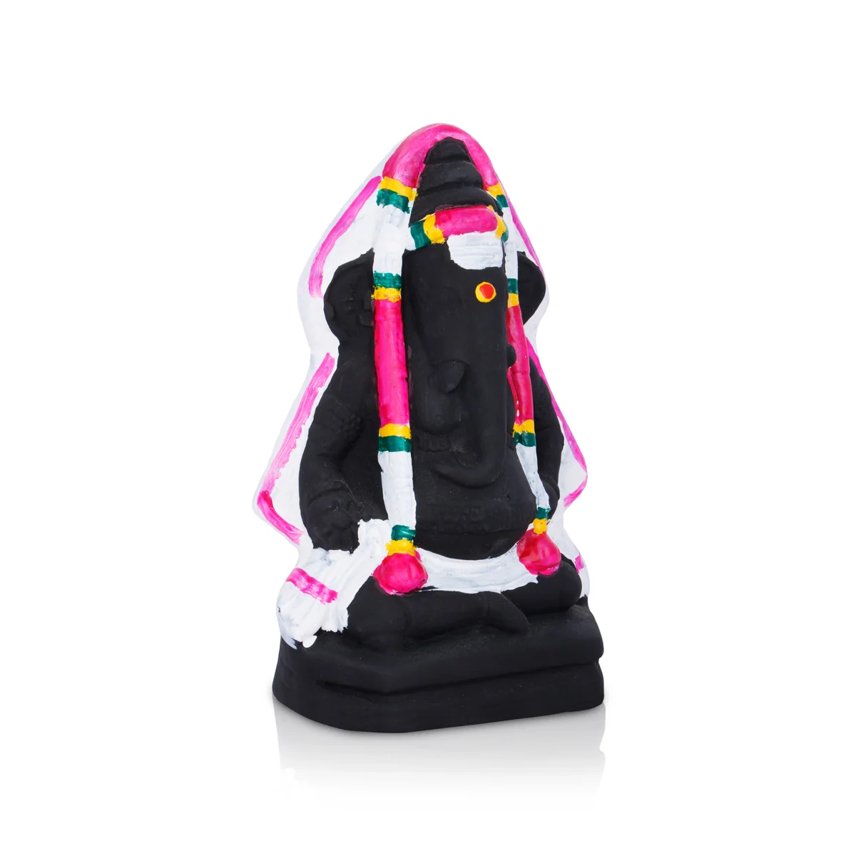 Pillayarpatti Ganesh Murti Paper Mache Golu Bommai - 7.5 X 5 Inches | Navaratri Golu Gombe/ Giri Golu Doll - Image 3