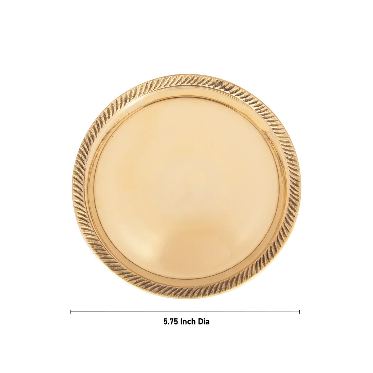 Pin Tray - 5.75 Inches | Brass Pooja Stand/ Brass Plate/ Asan for Deity/ 190 Gms Approx - Image 4