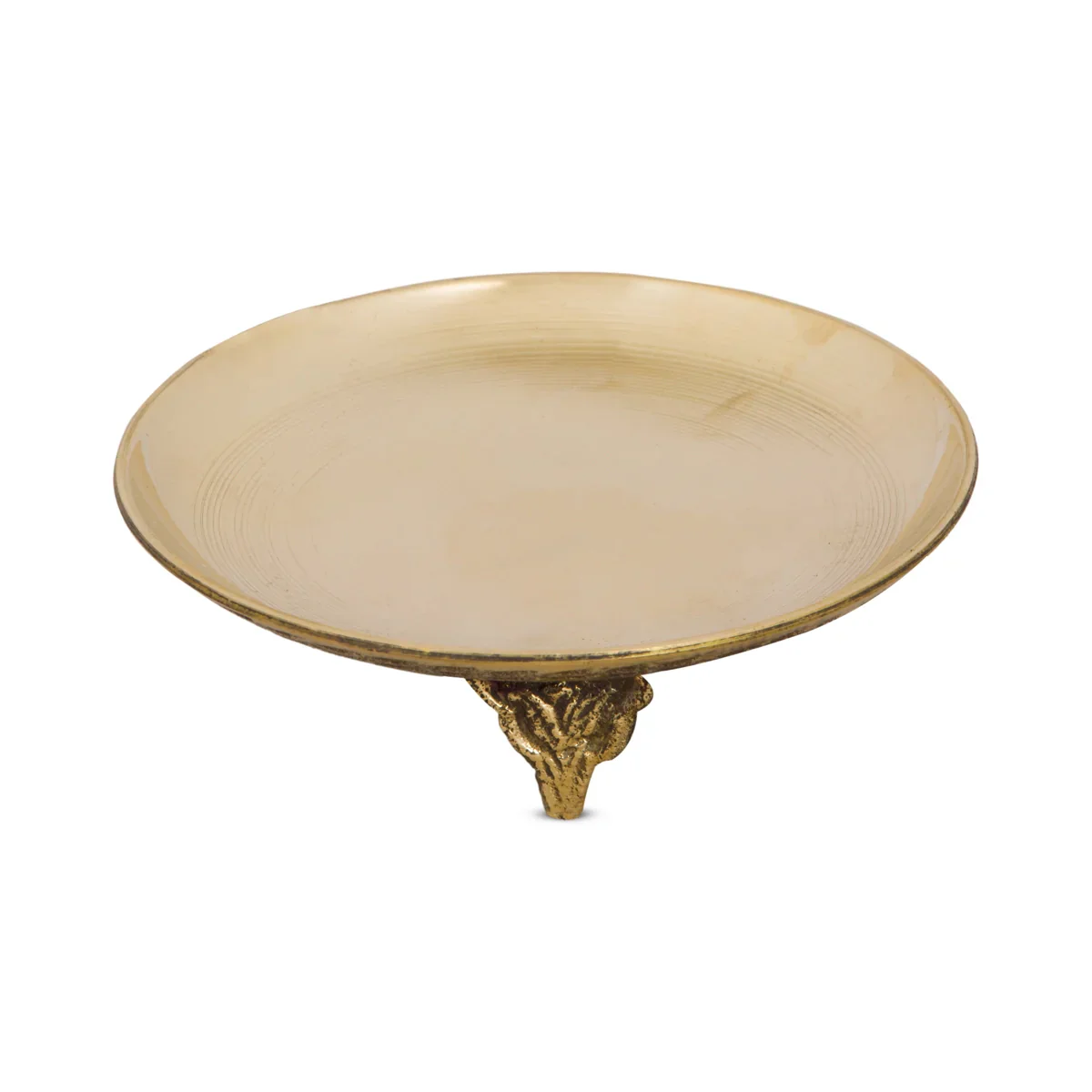 Pin Tray With Base - 1 x 3.5 Inches | Puja Stand/ Brass Plate/ Asan for God/ 110 Gms Approx - Image 2