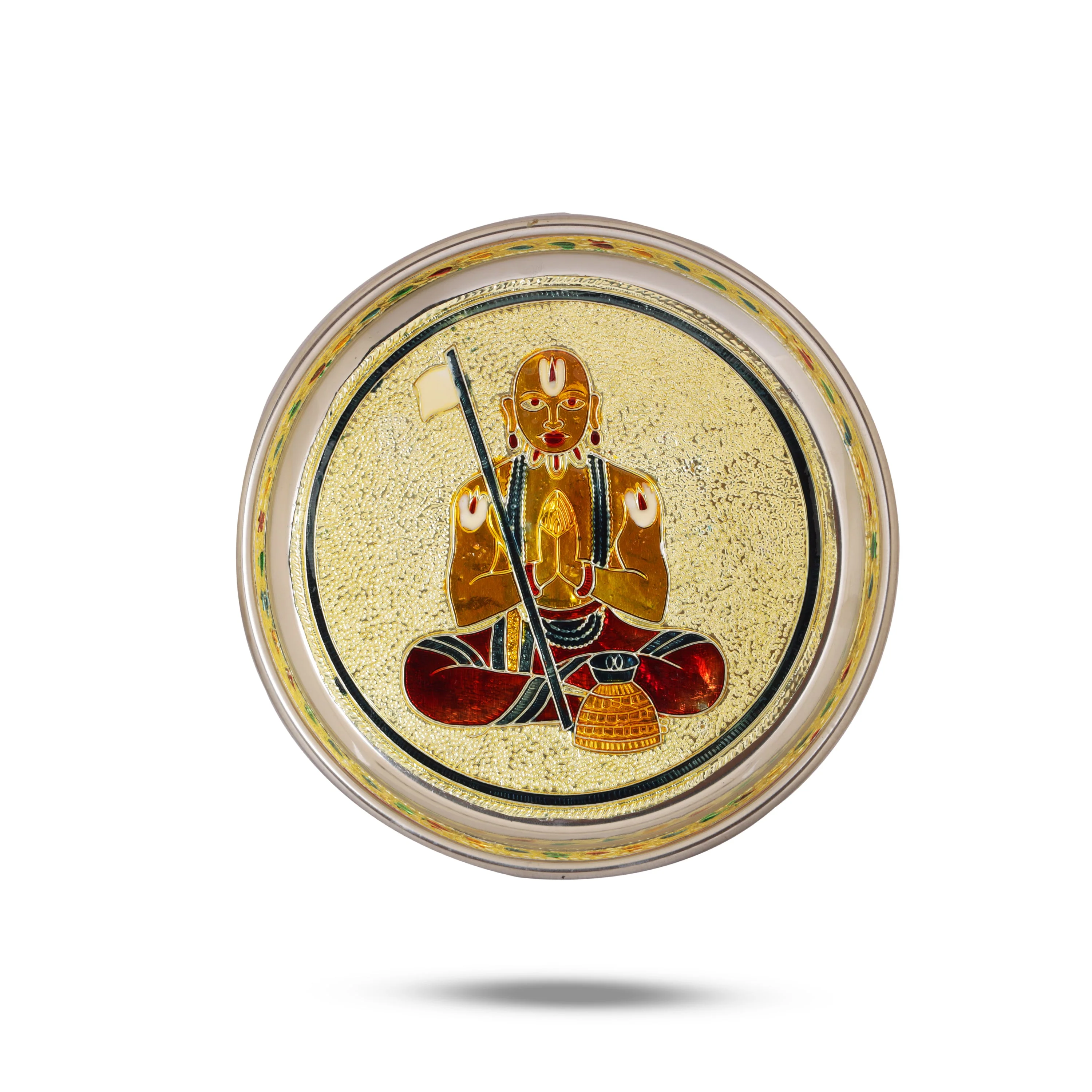 Plate - 0.5 x 7 Inches | Stainless Steel Thali Plate/ Pooja Plate for Home - Image 3