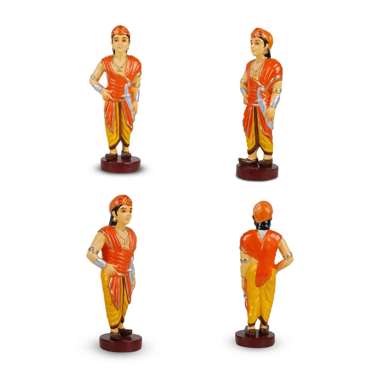 Ponniyin Selvan Clay Golu Bommai Set - 9 x 4.5 Inches | Giri Golu Doll/ Navaratri Golu Bomma/Gombe/Bommai - Image 10