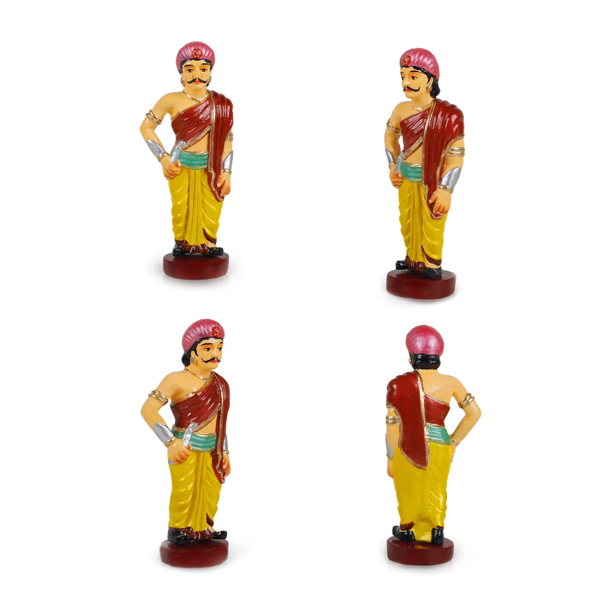Ponniyin Selvan Clay Golu Bommai Set - 9 x 4.5 Inches | Giri Golu Doll/ Navaratri Golu Bomma/Gombe/Bommai - Image 11