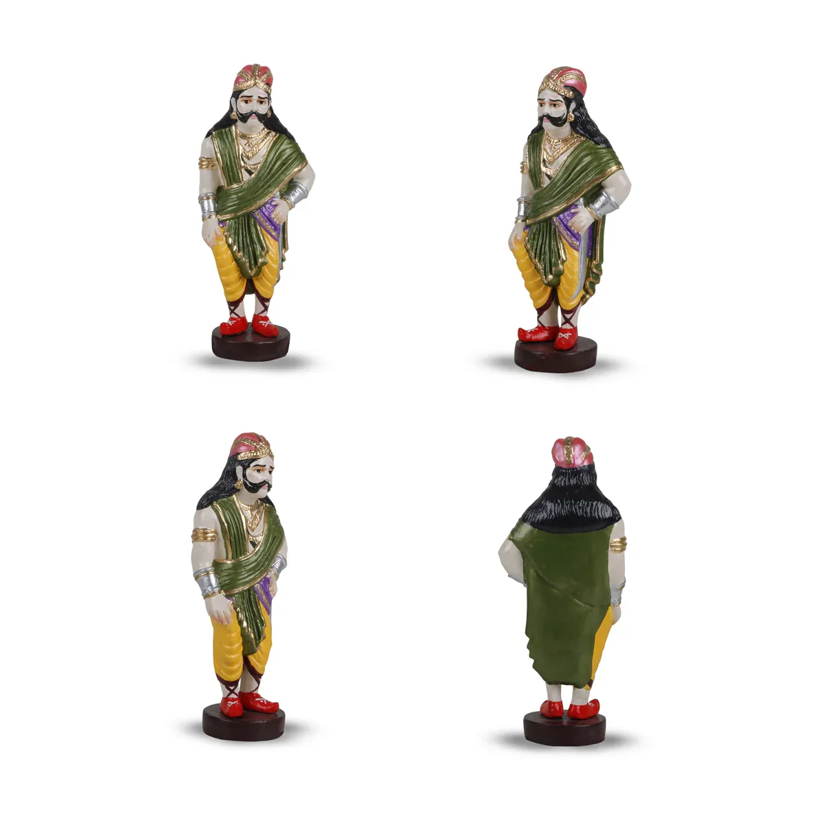 Ponniyin Selvan Clay Golu Bommai Set - 9 x 4.5 Inches | Giri Golu Doll/ Navaratri Golu Bomma/Gombe/Bommai - Image 3