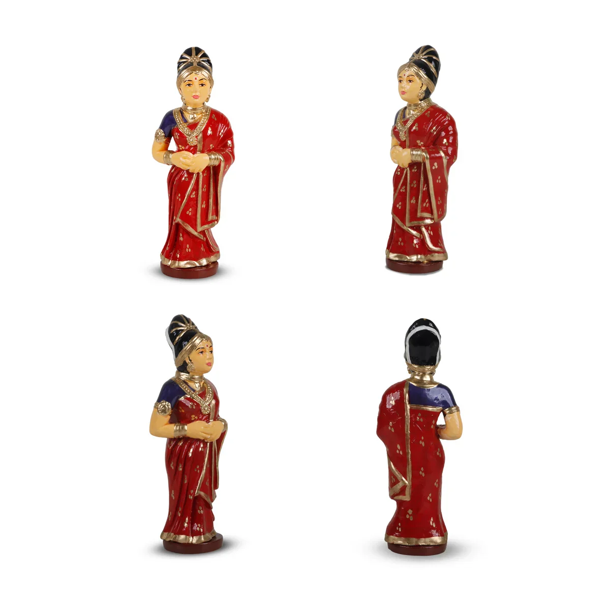 Ponniyin Selvan Clay Golu Bommai Set - 9 x 4.5 Inches | Giri Golu Doll/ Navaratri Golu Bomma/Gombe/Bommai - Image 5