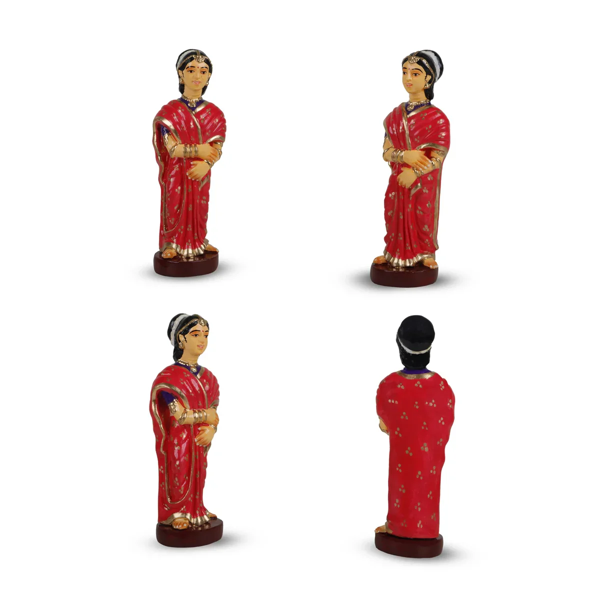 Ponniyin Selvan Clay Golu Bommai Set - 9 x 4.5 Inches | Giri Golu Doll/ Navaratri Golu Bomma/Gombe/Bommai - Image 6