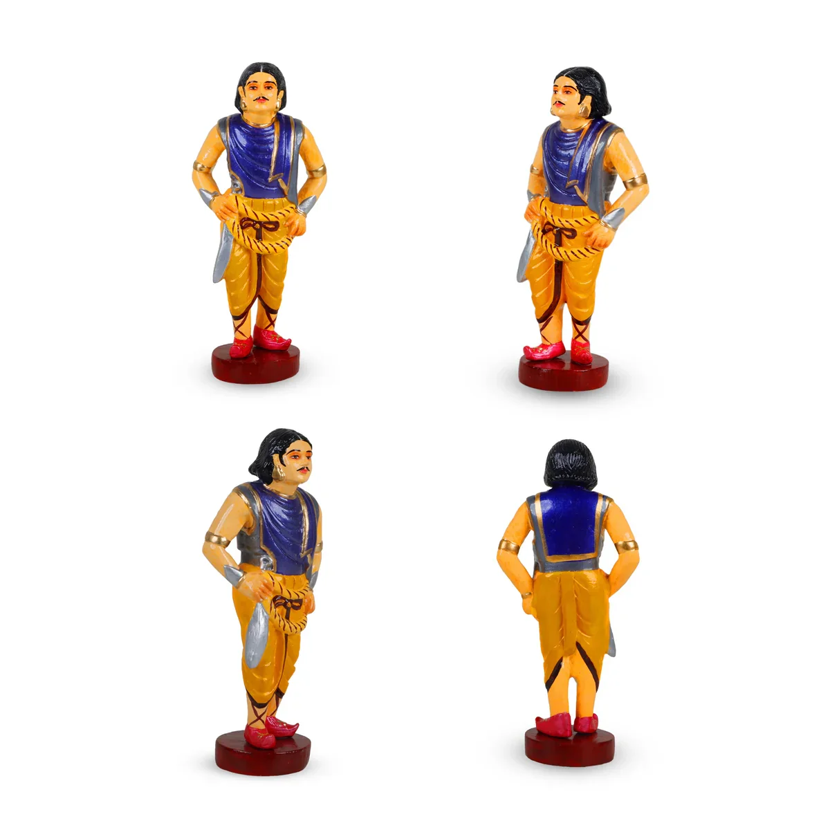 Ponniyin Selvan Clay Golu Bommai Set - 9 x 4.5 Inches | Giri Golu Doll/ Navaratri Golu Bomma/Gombe/Bommai - Image 8