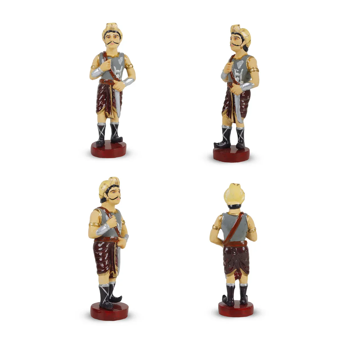 Ponniyin Selvan Clay Golu Bommai Set - 9 x 4.5 Inches | Giri Golu Doll/ Navaratri Golu Bomma/Gombe/Bommai - Image 9
