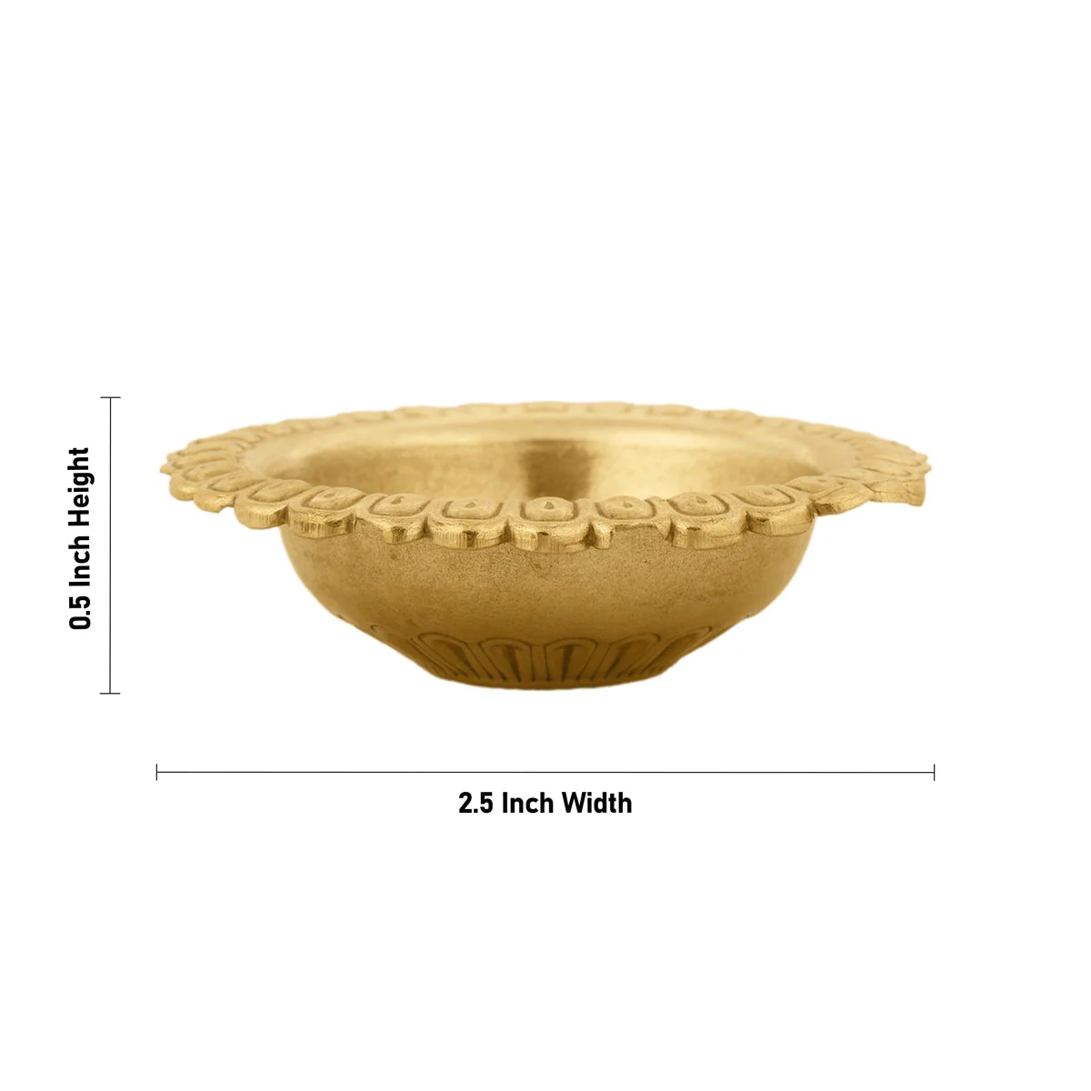 Pooja Bowl - 0.5 X 2.5 Inches | Small Bowl/ Brass Pooja Cup/ Brass Bowl For Haldi And Daily Ritual - Image 2