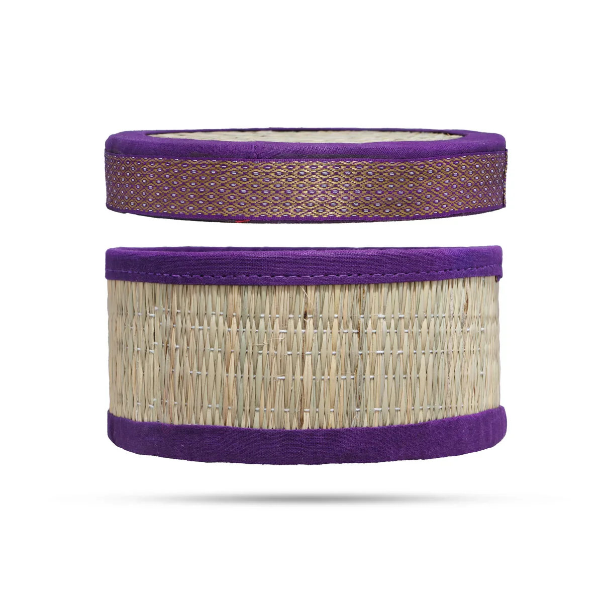 Pooja Box - 3 x 6 Inches | Korai Box with Lid/ Return Gift/ Round Shape Storage Box for Home - Image 4