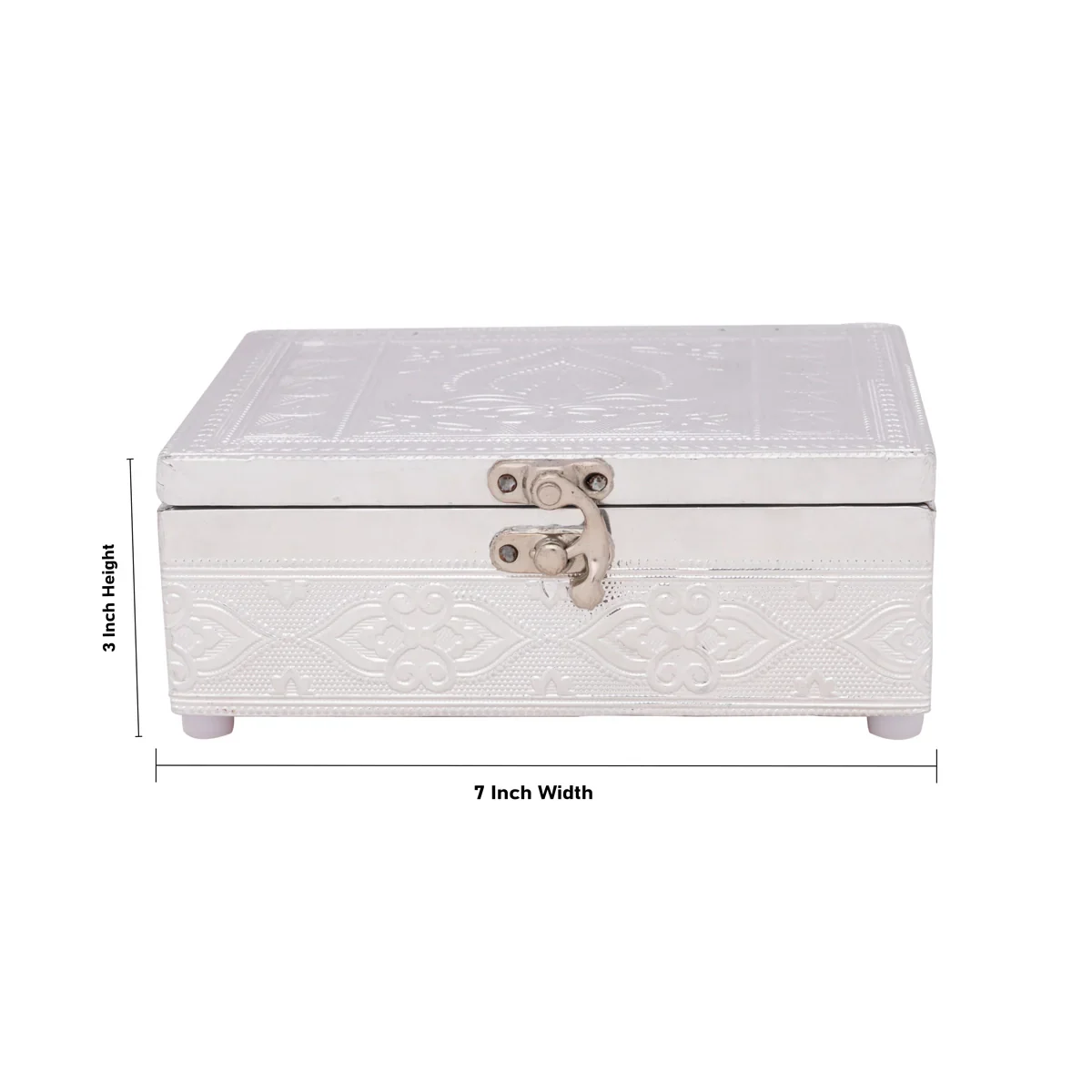 Pooja Box - 3 x 7 Inches | Storage Box/ Gold & Silver Polish Jewellery Box for Home - Image 5