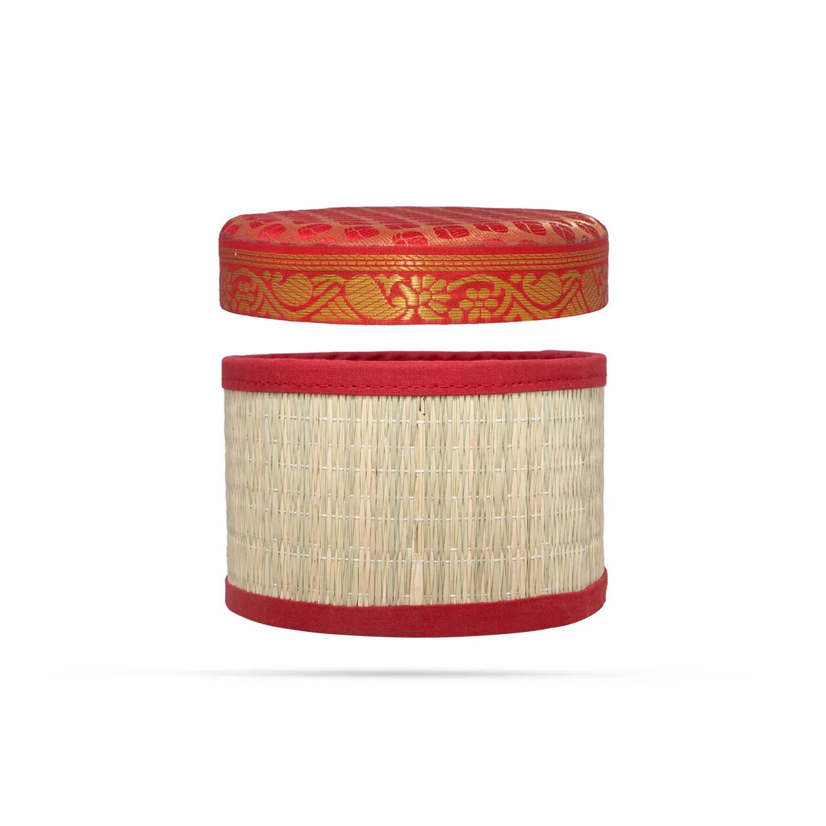 Pooja Box - 4 x 6 Inches | Korai Box with Lid/ Return Gift/ Round Shape Storage Box for Home - Image 4