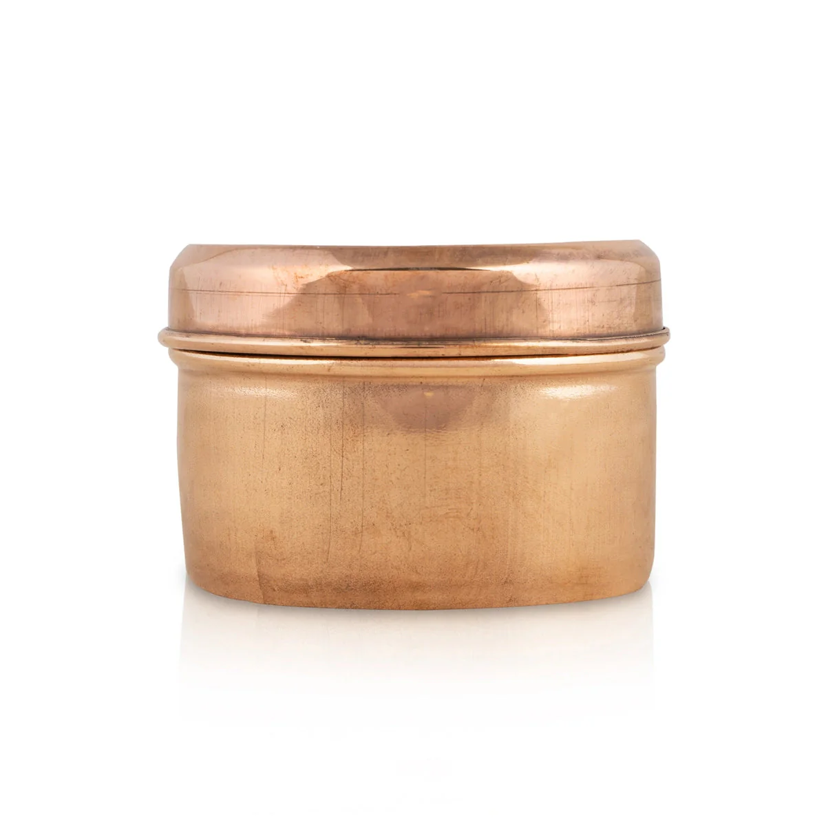 Pooja Box With Lid - 2 x 2.75 Inches | Copper Box/ Storage Container/ Jewelry Organizer for Home - Image 2