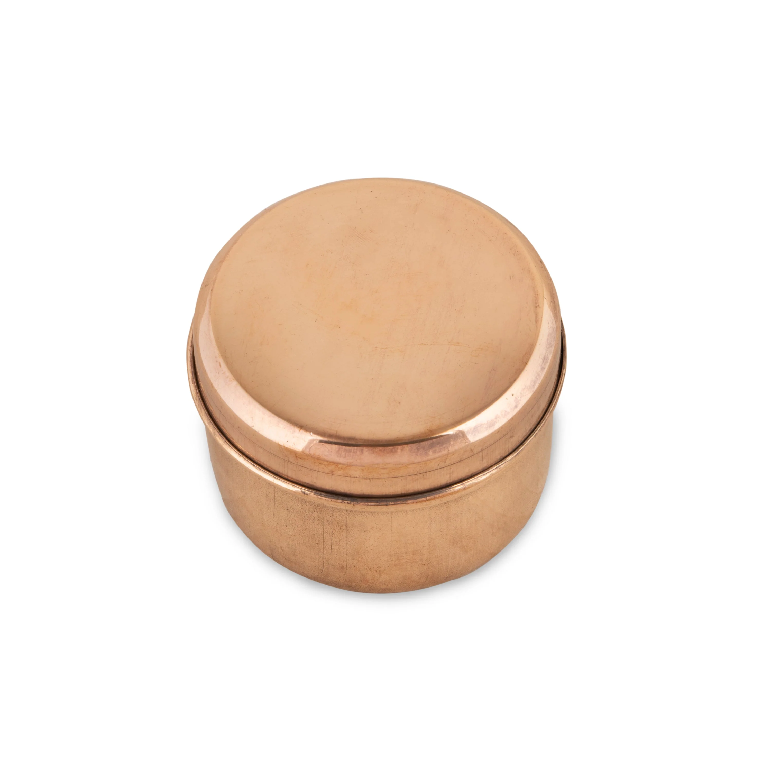 Pooja Box With Lid - 2 x 3 Inches | Copper Box/ Storage Container/ Jewelry Organizer for Home - Image 2