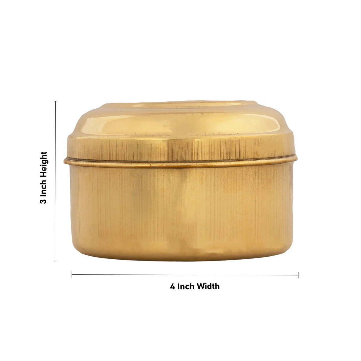 Pooja Box With Lid - 3 x 4 Inches | Storage Container/ Jewelry Organizer/ Brass Box for Home - Image 4