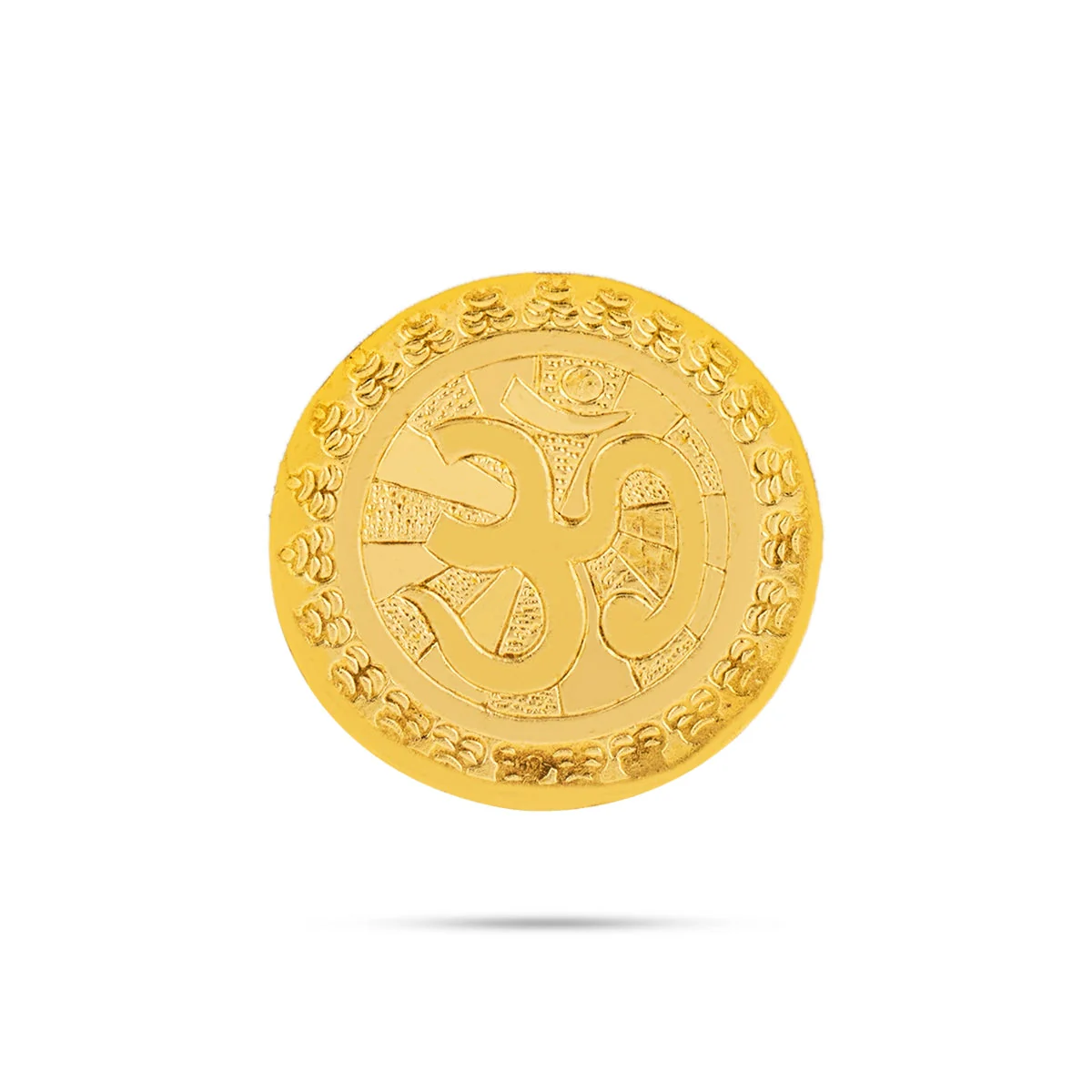 Pooja Coin With Box - 2.75 x 1 Inches | Gold Polish Puja Coin for Home - Image 3