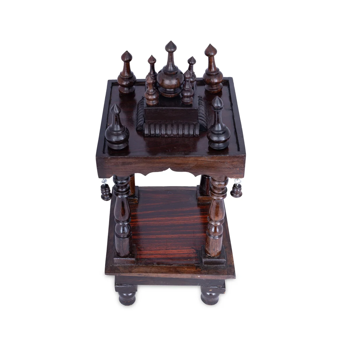Pooja Mandir | Inner 8 x 5 Inch, Outer 18 x 8 Inch/ Puja Stand/ Wooden Mandir/ Wooden Temple for Home