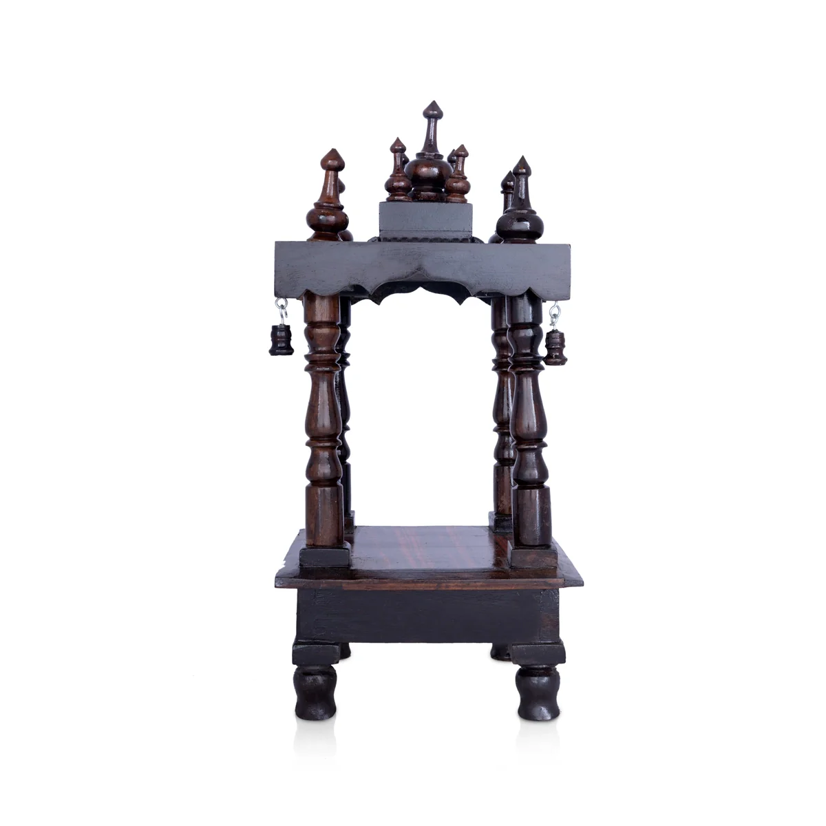 Pooja Mandir | Inner 8 x 5 Inch, Outer 18 x 8 Inch/ Puja Stand/ Wooden Mandir/ Wooden Temple for Home - Image 4