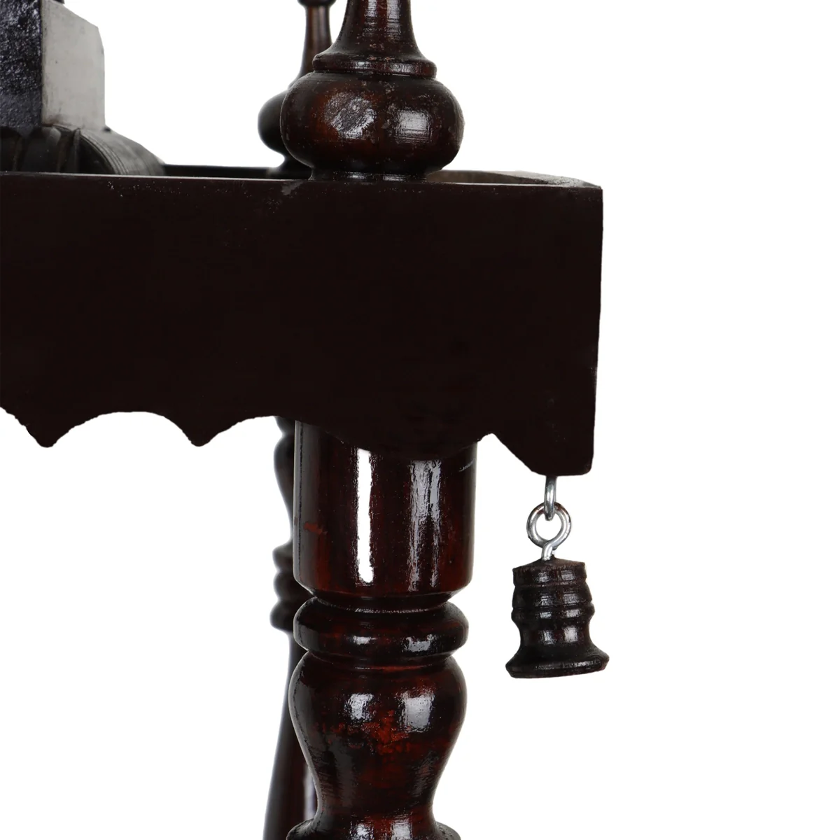 Pooja Mandir With Base | Inner - 15 x 15 Inch, Outer - 29 x 15 Inch/ Open Wooden Temple/ Puja Stand for Home - Image 7