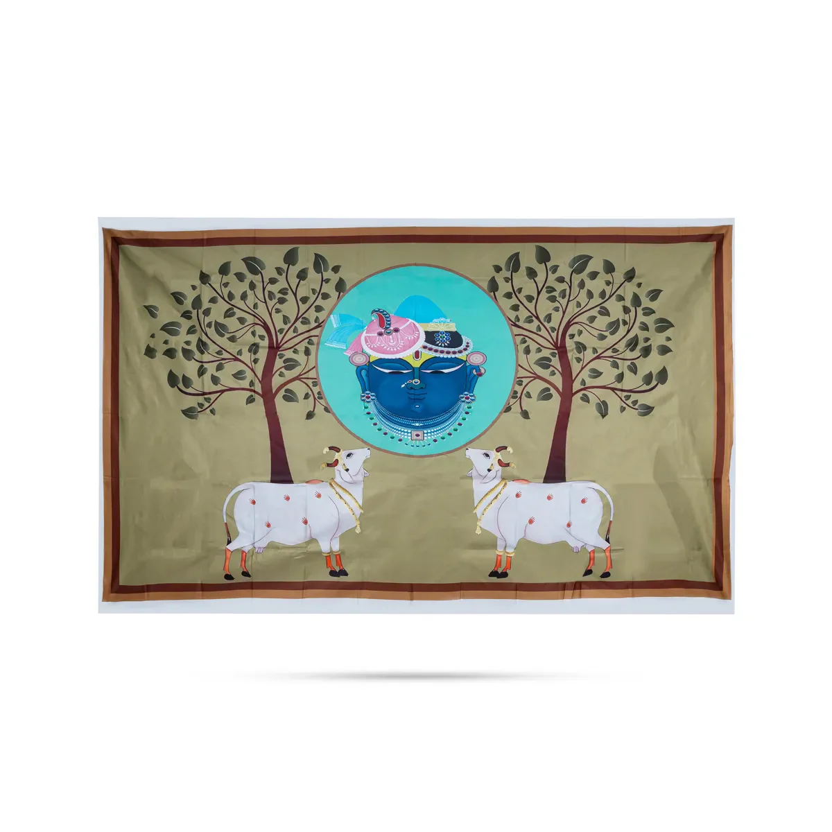 Pooja Room Screen - 5 X 8 Feet | Satin Curtain/ Temple Screen/ Assorted Design Pooja Curtain - Image 7