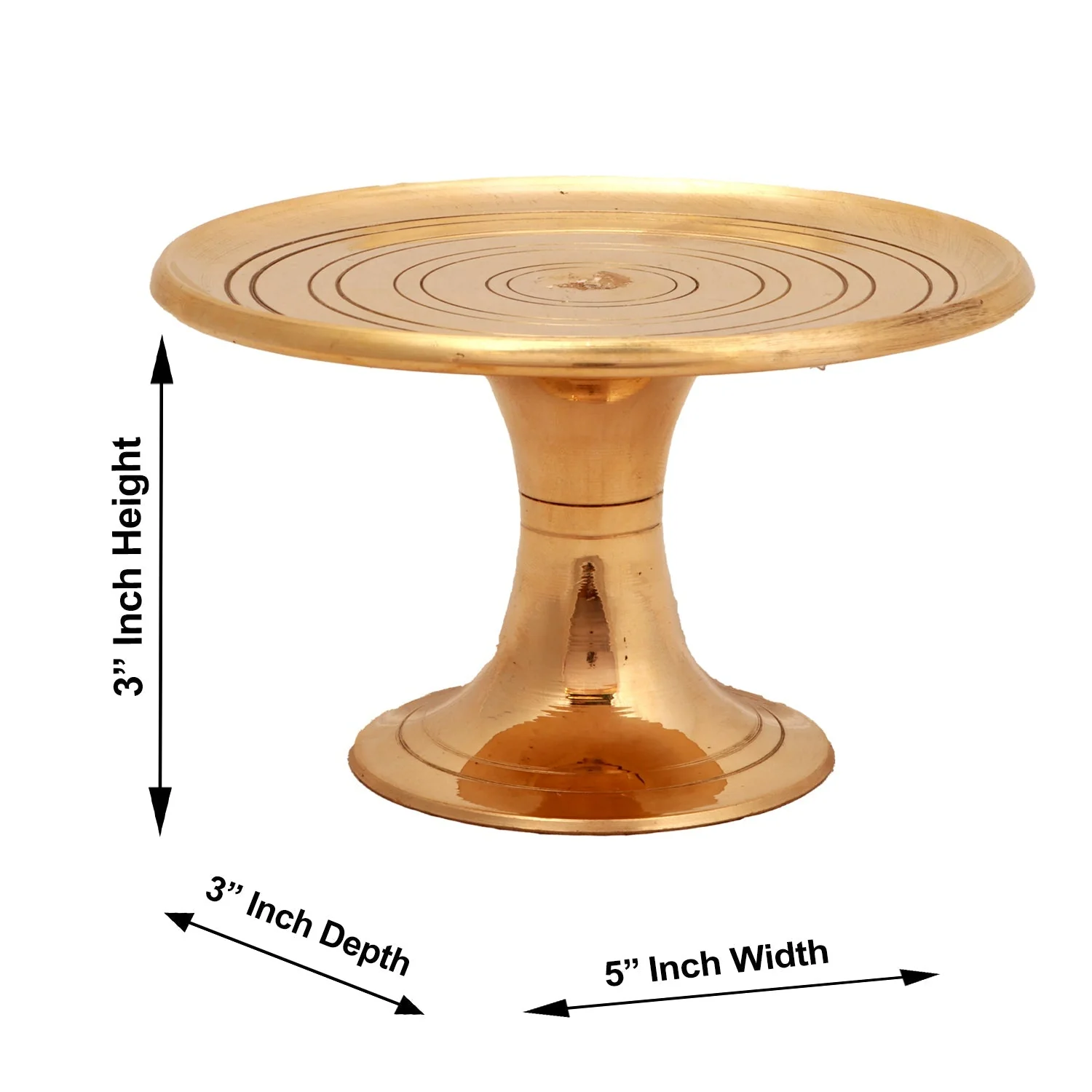 Pooja Stand - 3 X 5 Inches | Brass Stand/ Murti Stand/ Idol Base/ Puja Pedestal For Deity - Image 2
