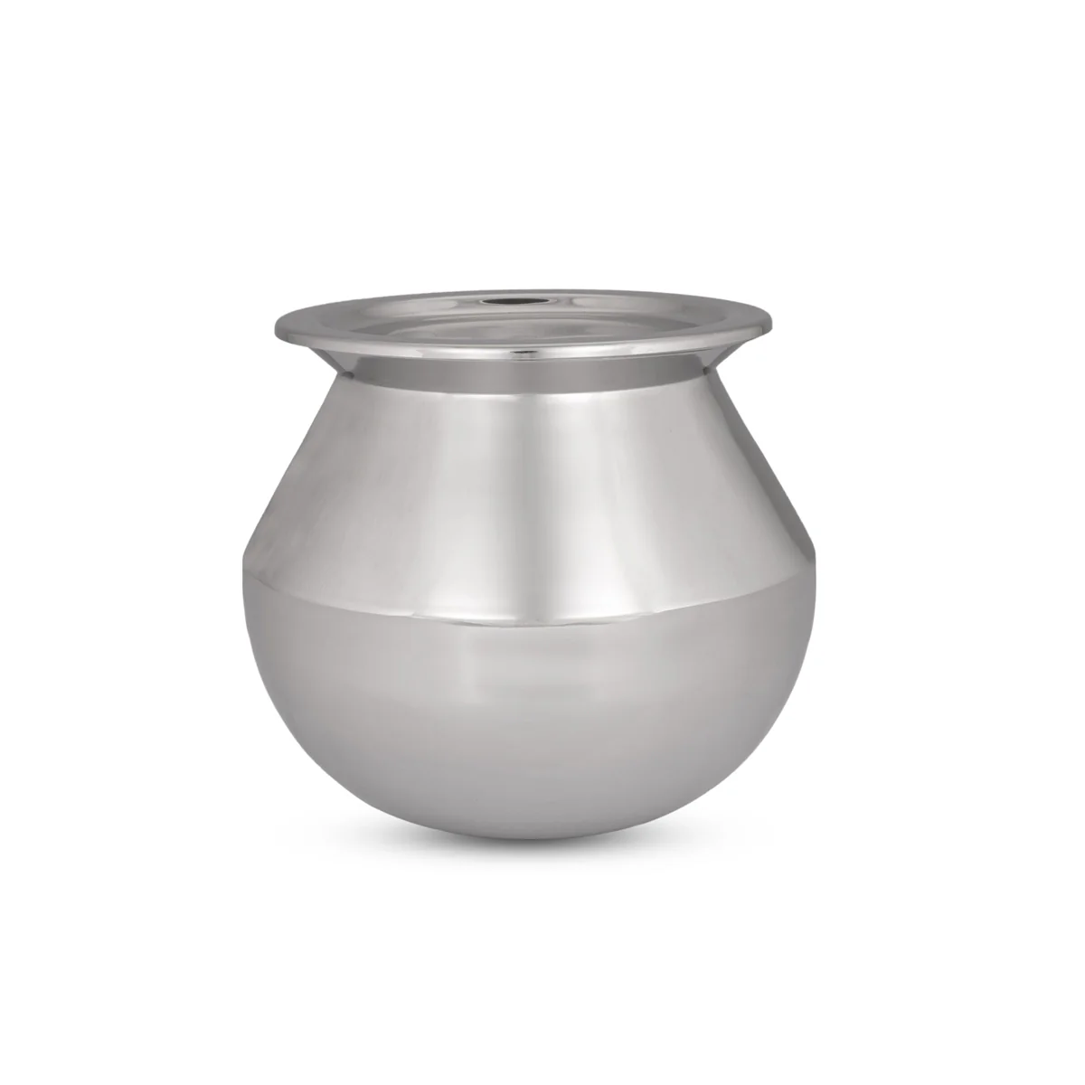 Pot With Lid - 5.5 x 5.5 Inches | Stainless Steel Pongal Handi/ Dal Handi/ Cooking Pot for Kitchen