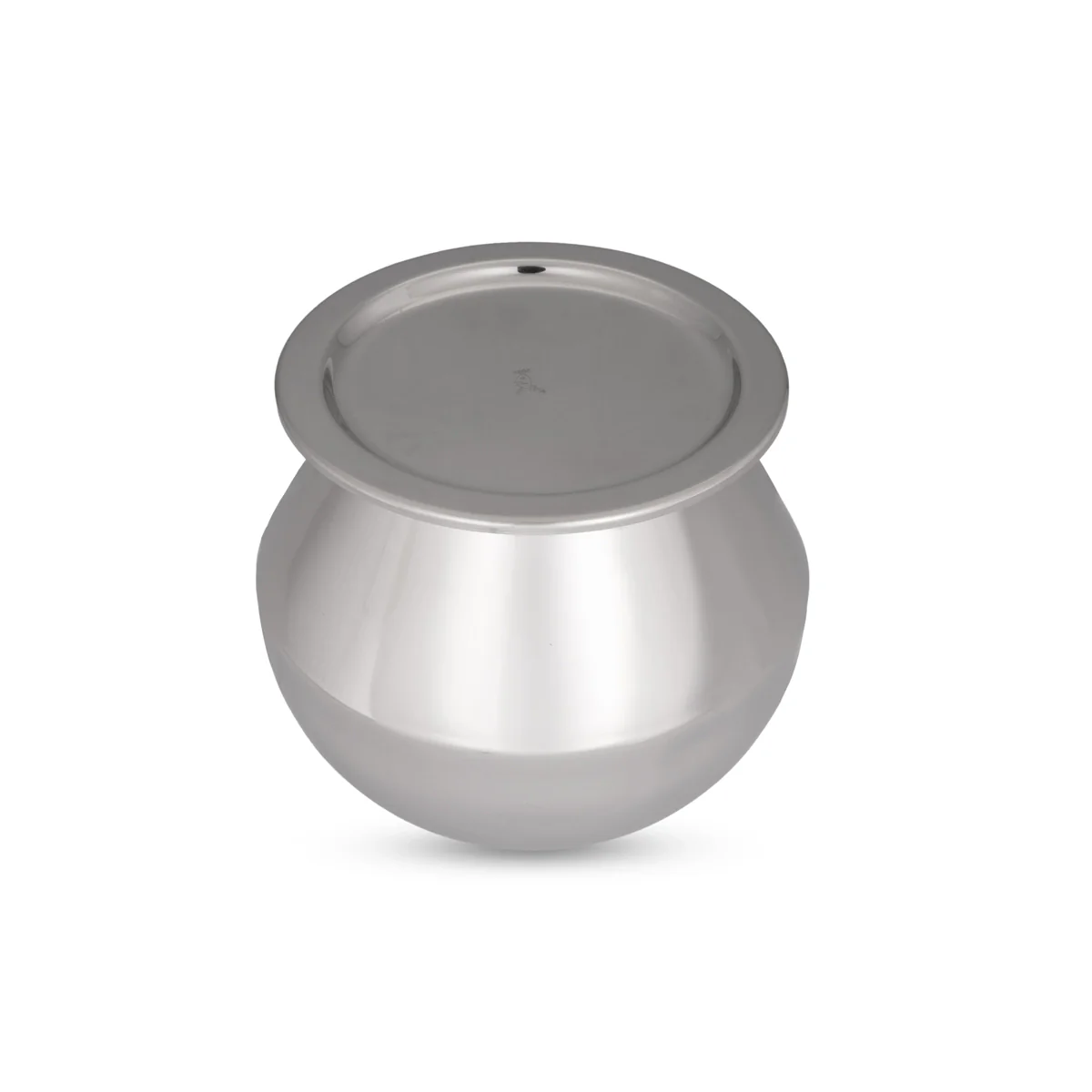 Pot With Lid - 5.5 x 5.5 Inches | Stainless Steel Pongal Handi/ Dal Handi/ Cooking Pot for Kitchen - Image 2