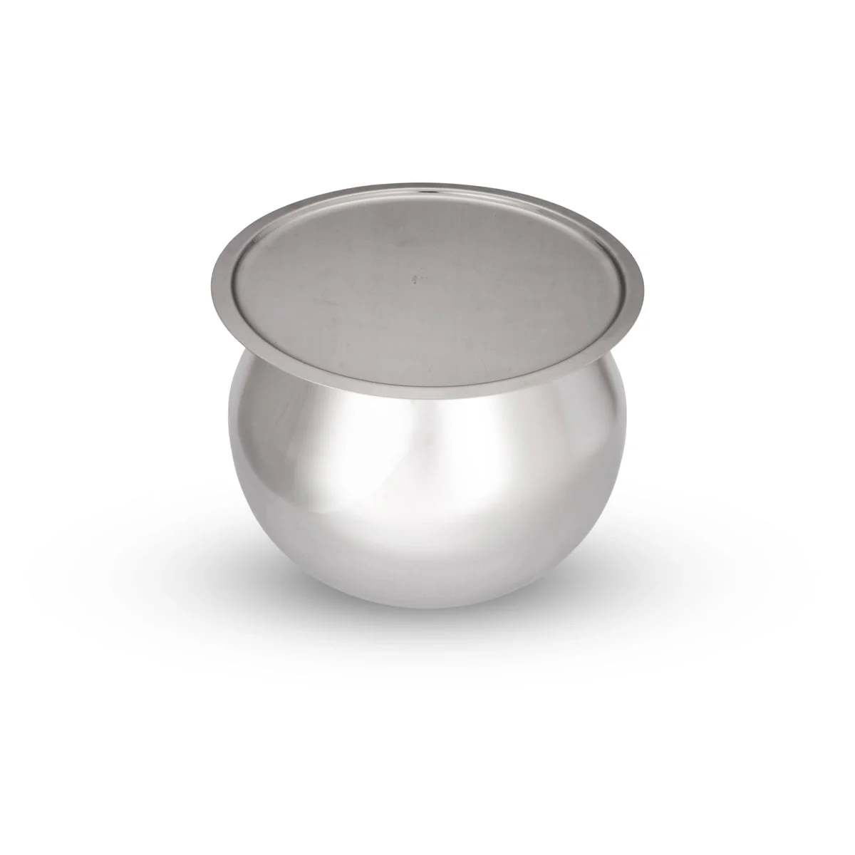 Pot with Lid - 6 x 8 Inches | Cooking Pot/ Dal Handi/ Stainless Steel Pot for Home/ 775 Gms Approx - Image 3