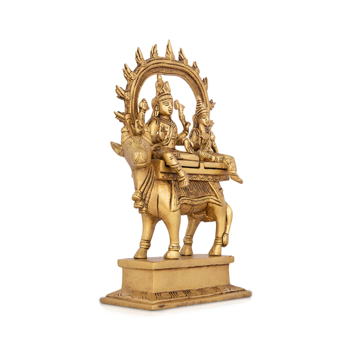 Pradosha Murti - 9.5 x 5 Inches | Antique Brass Statue for Pooja/ 2.100 Kgs Approx - Image 2
