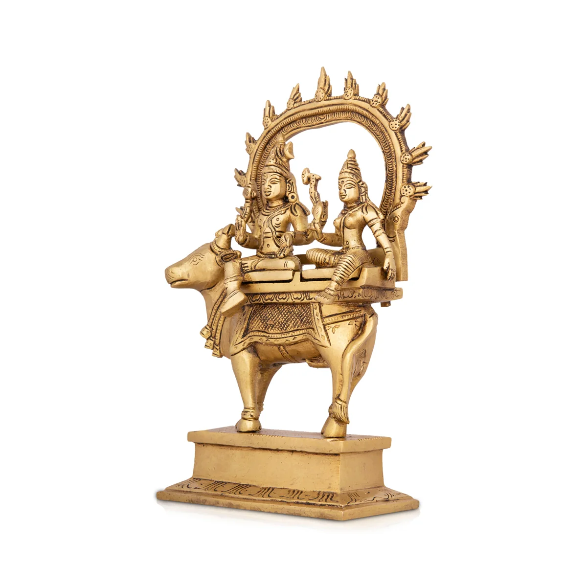 Pradosha Murti - 9.5 x 5 Inches | Antique Brass Statue for Pooja/ 2.100 Kgs Approx - Image 3