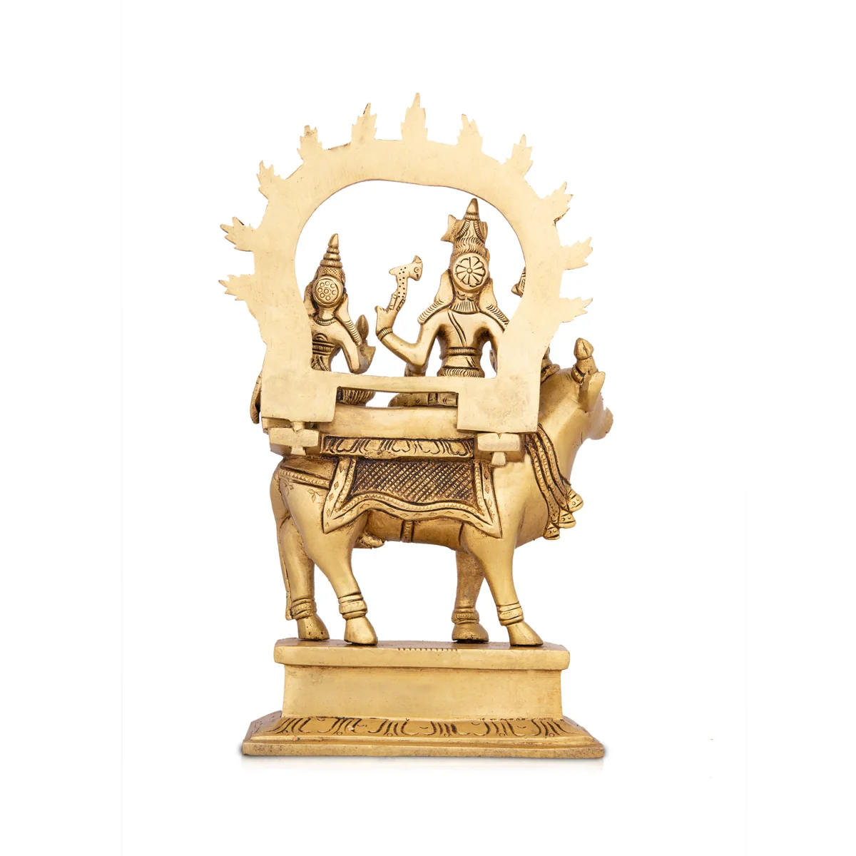 Pradosha Murti - 9.5 x 5 Inches | Antique Brass Statue for Pooja/ 2.100 Kgs Approx - Image 4