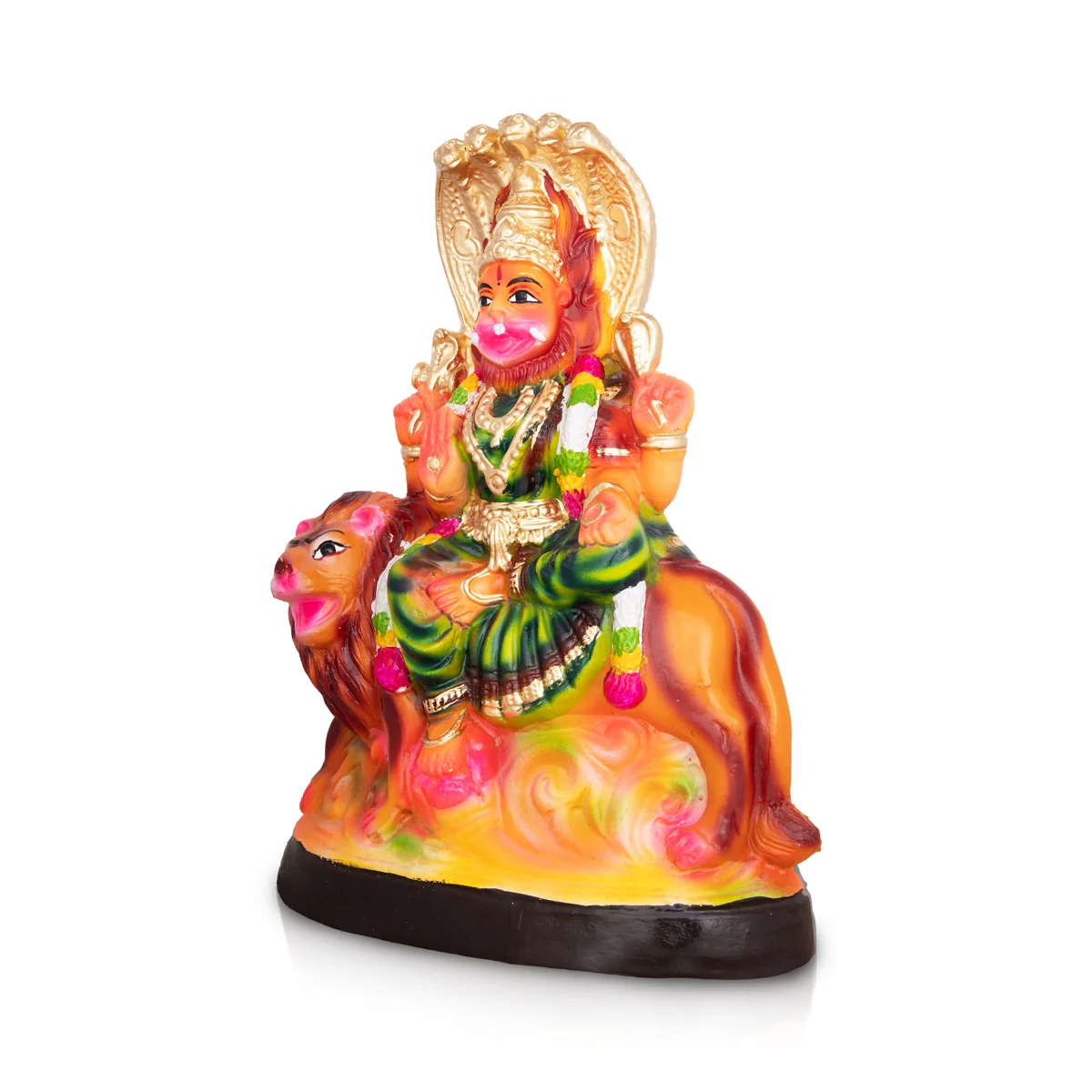 Pratyangira Devi Paper Mache Golu Bommai - 14 X 9.5 Inches | Giri Golu Doll/ Navaratri Gombe/ Navratri Décor - Image 2