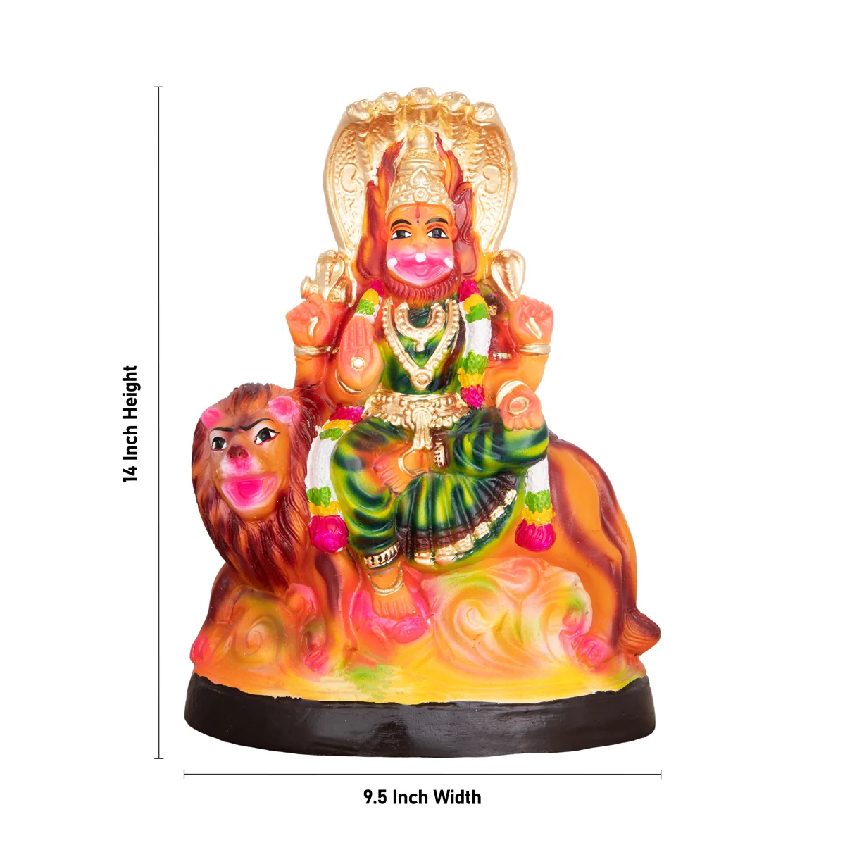 Pratyangira Devi Paper Mache Golu Bommai - 14 X 9.5 Inches | Giri Golu Doll/ Navaratri Gombe/ Navratri Décor - Image 4