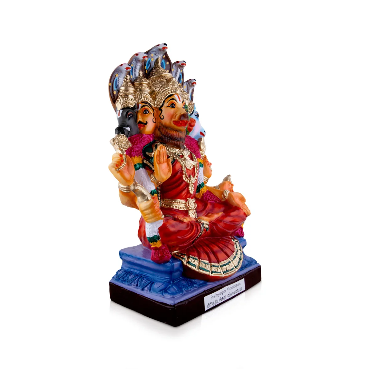 Pratyangira Vishwaroopam Paper Mache Golu Bommai - 22 x 14 Inches | Giri Golu Doll/ Navaratri Golu Bomma/Gombe - Image 3