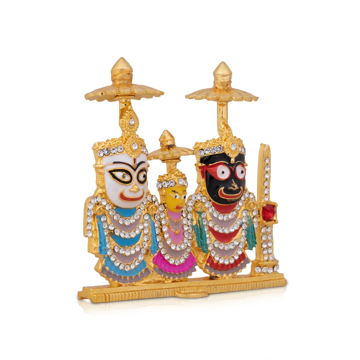 Prince Chatri Jagannath - 3 x 3.5 Inches | Lord Jagannath, Subhadra, Balram for Home Decor - Image 2