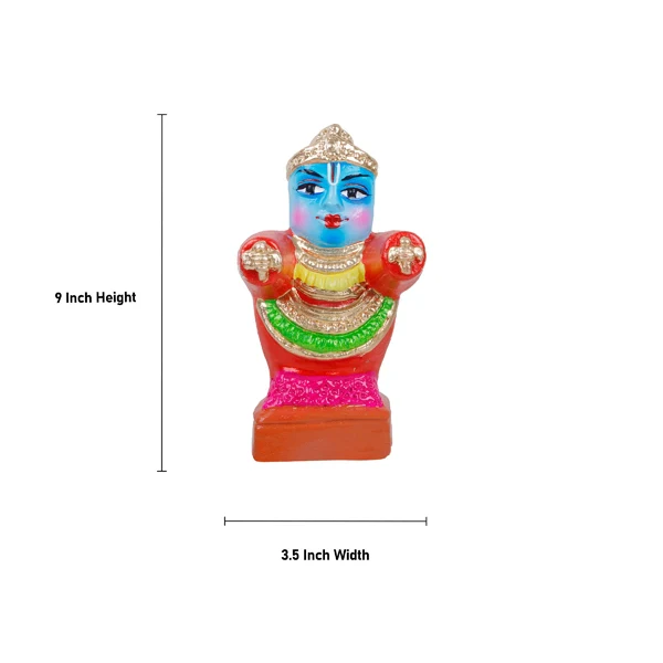 Puri Jagannath Clay Golu Bommai Set - 9 x 3.5 Inches | Giri Golu Doll/ Navaratri Golu Bomma/Gombe/Bommai - Image 6