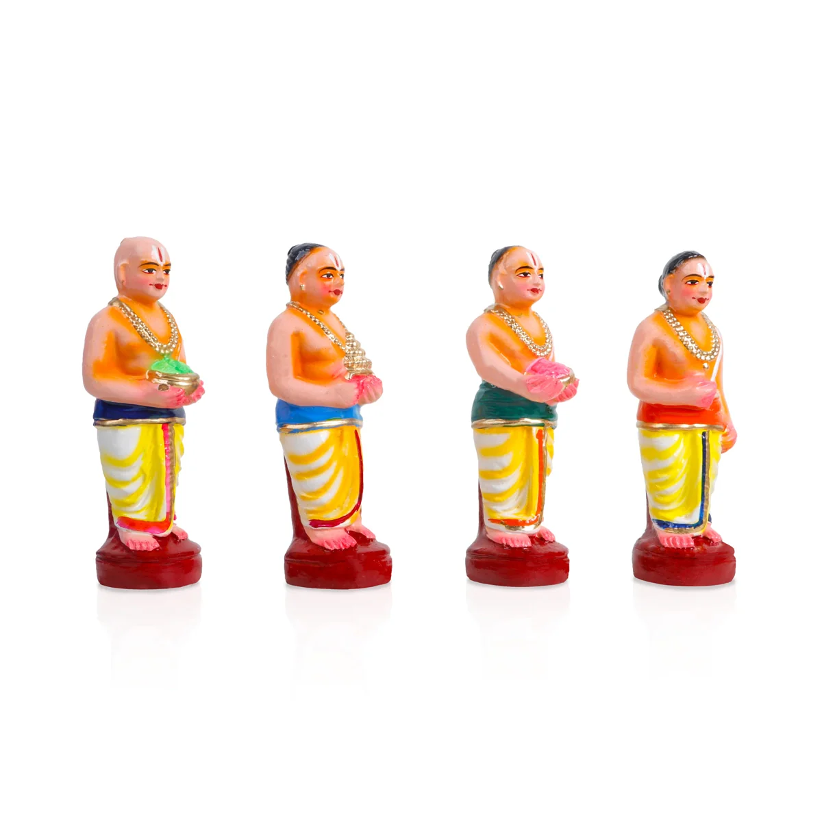 Pushpayagam Clay Golu Bommai Set - 10 x 10.5 Inches | Giri Golu Doll/ Navaratri Golu Bomma/ Gombe/ Bommai - Image 10