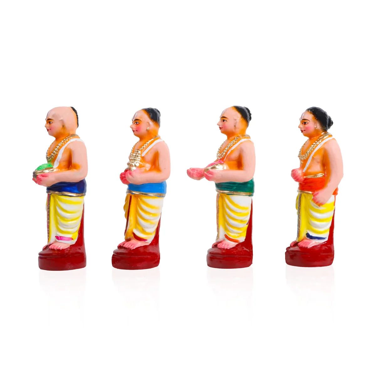 Pushpayagam Clay Golu Bommai Set - 10 x 10.5 Inches | Giri Golu Doll/ Navaratri Golu Bomma/ Gombe/ Bommai - Image 11