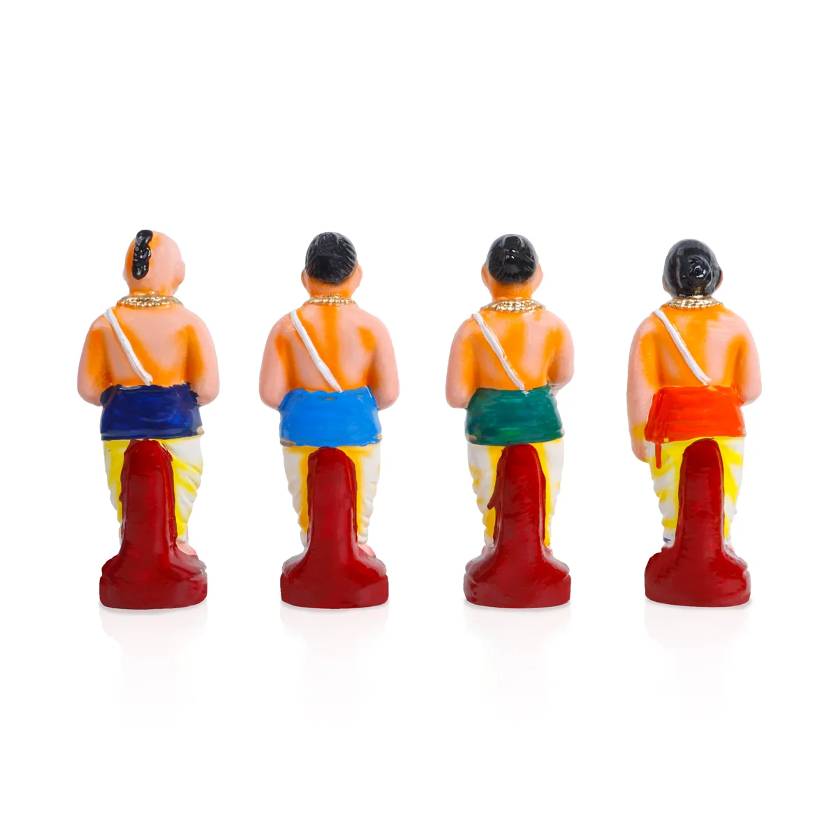Pushpayagam Clay Golu Bommai Set - 10 x 10.5 Inches | Giri Golu Doll/ Navaratri Golu Bomma/ Gombe/ Bommai - Image 3