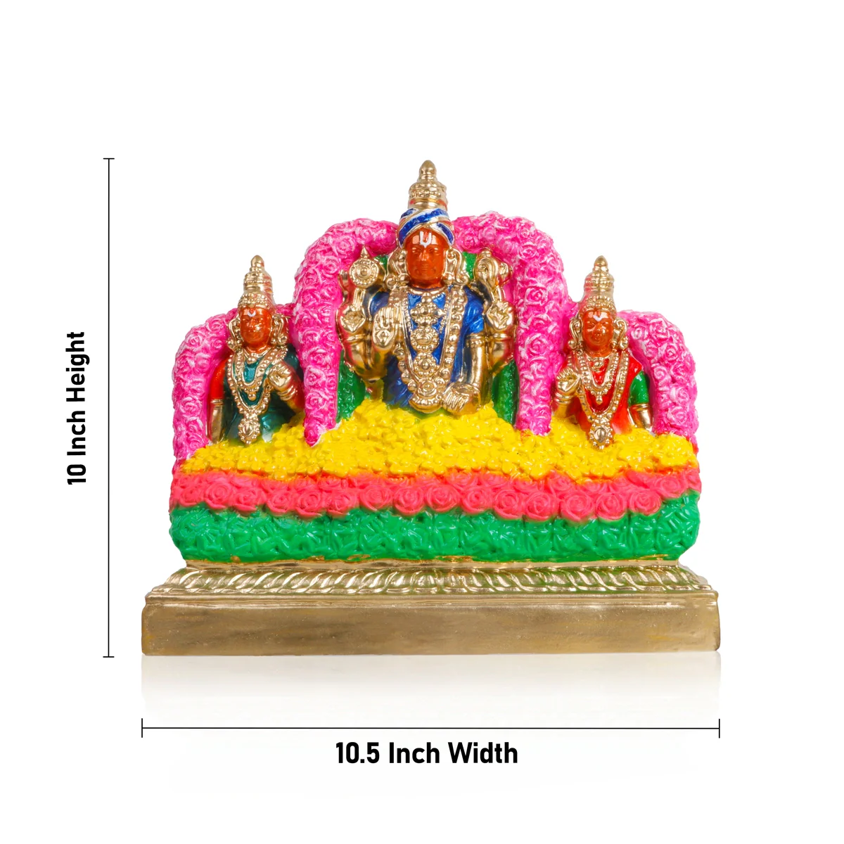 Pushpayagam Clay Golu Bommai Set - 10 x 10.5 Inches | Giri Golu Doll/ Navaratri Golu Bomma/ Gombe/ Bommai - Image 4