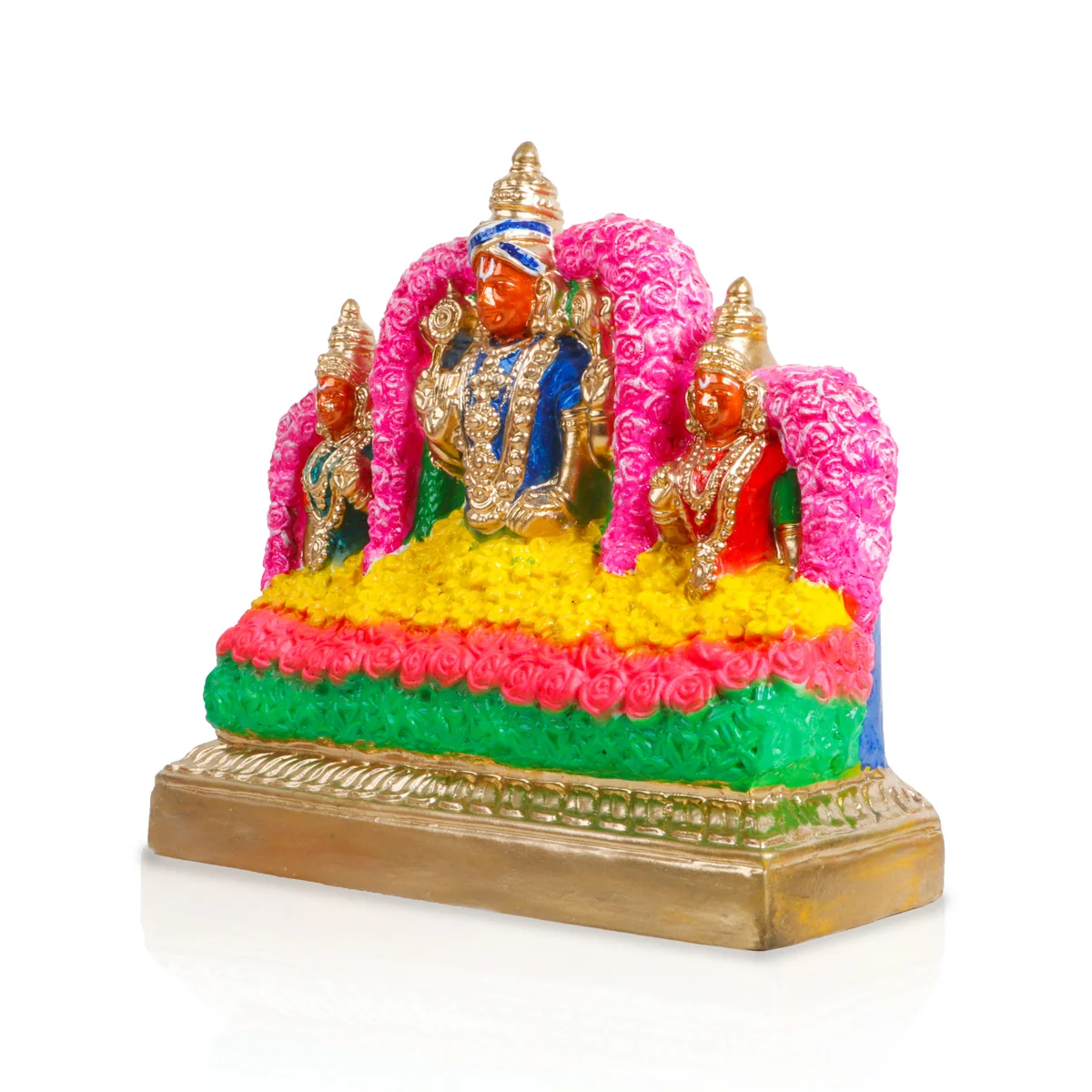 Pushpayagam Clay Golu Bommai Set - 10 x 10.5 Inches | Giri Golu Doll/ Navaratri Golu Bomma/ Gombe/ Bommai - Image 5