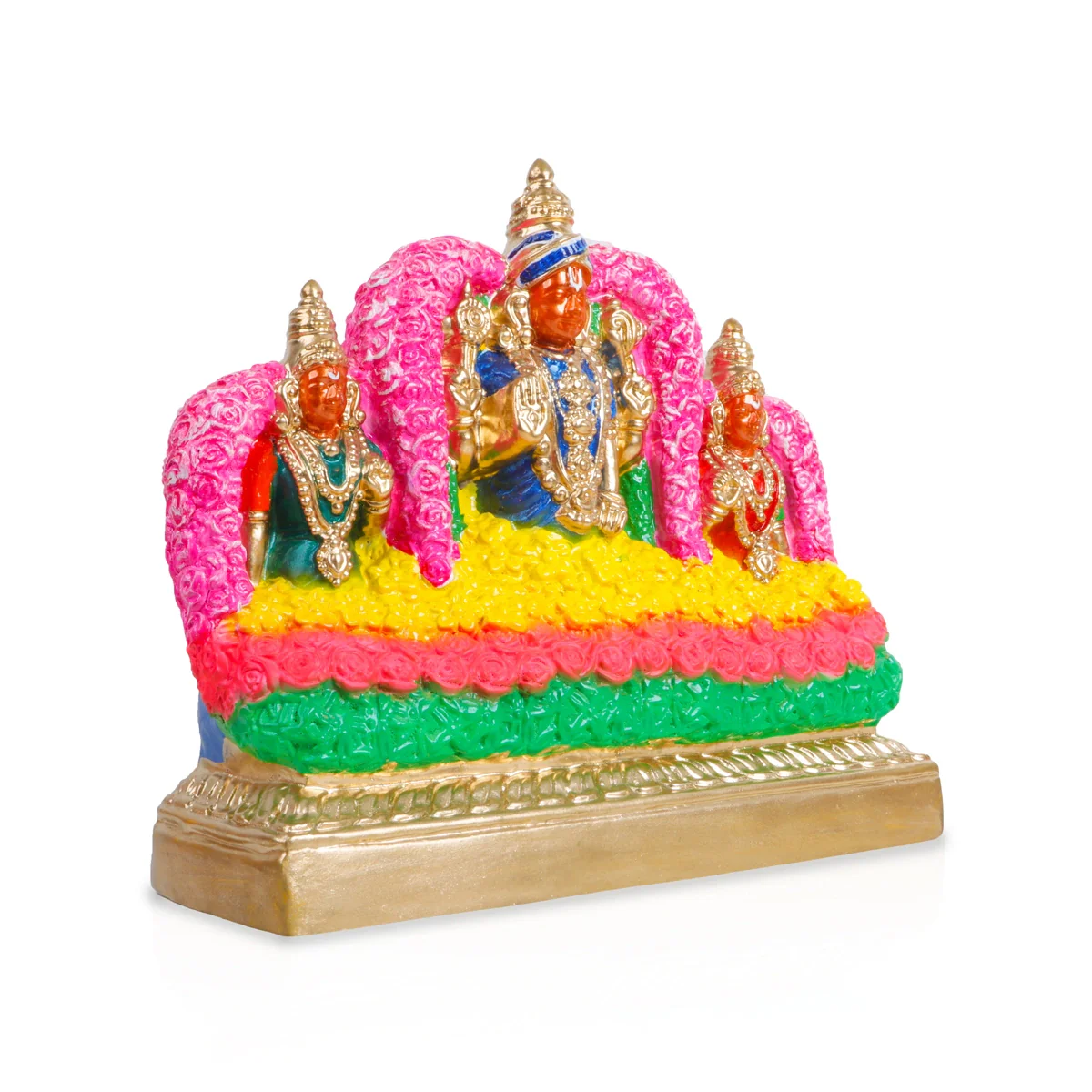 Pushpayagam Clay Golu Bommai Set - 10 x 10.5 Inches | Giri Golu Doll/ Navaratri Golu Bomma/ Gombe/ Bommai - Image 6