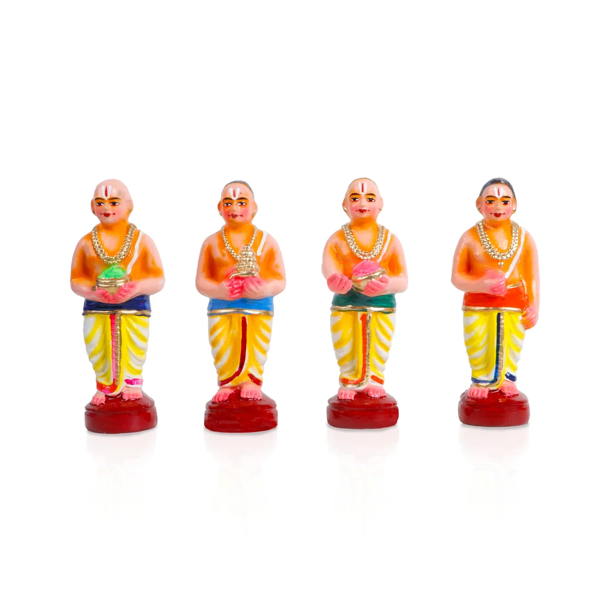 Pushpayagam Clay Golu Bommai Set - 10 x 10.5 Inches | Giri Golu Doll/ Navaratri Golu Bomma/ Gombe/ Bommai - Image 9