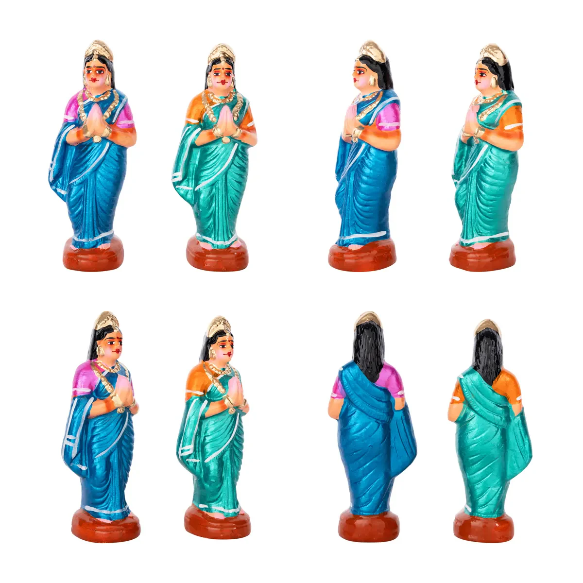 Putrakameshti Yagam Clay Golu Bommai Set- 11 X 6.5 Inches | Navaratri Golu Gombe/ Giri Golu Doll/Navratri Decor - Image 2