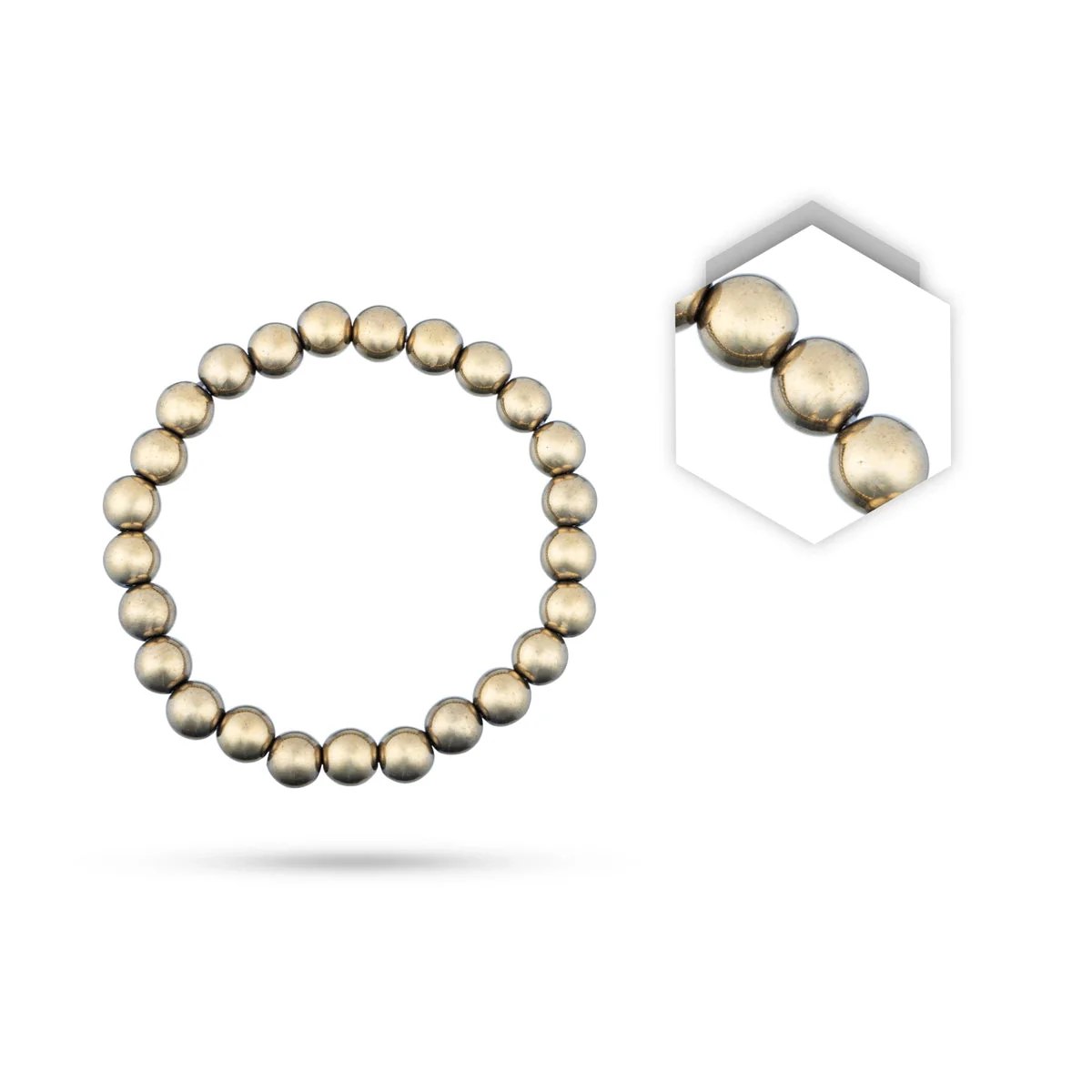 Pyrite Bracelet - 2.5 Inches | Pyrite Stone Bracelet/ Crystal Bracelet for Men & Women - Image 2